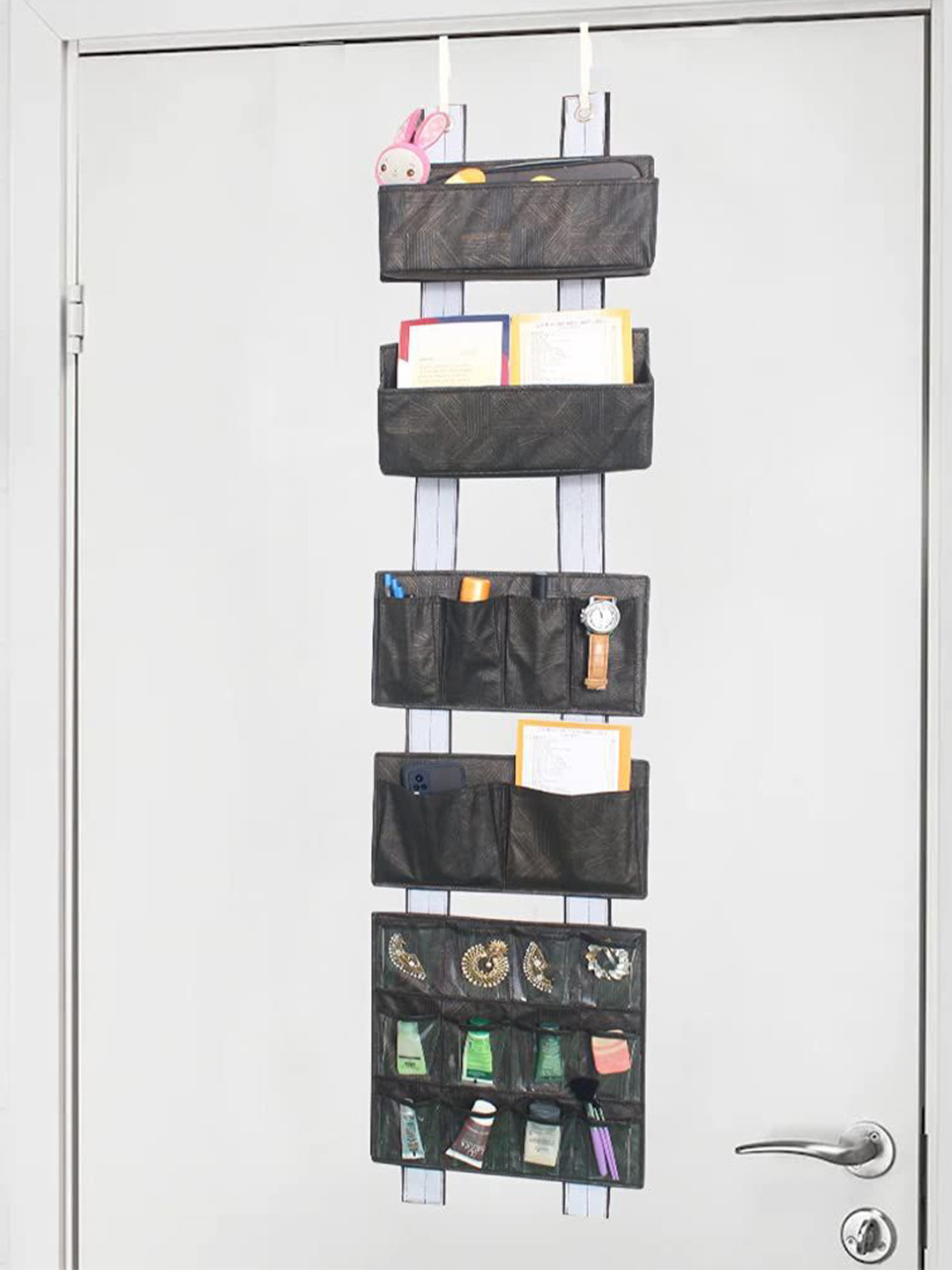 prettykrafts Black of Reusable Wall Hanging Organisers