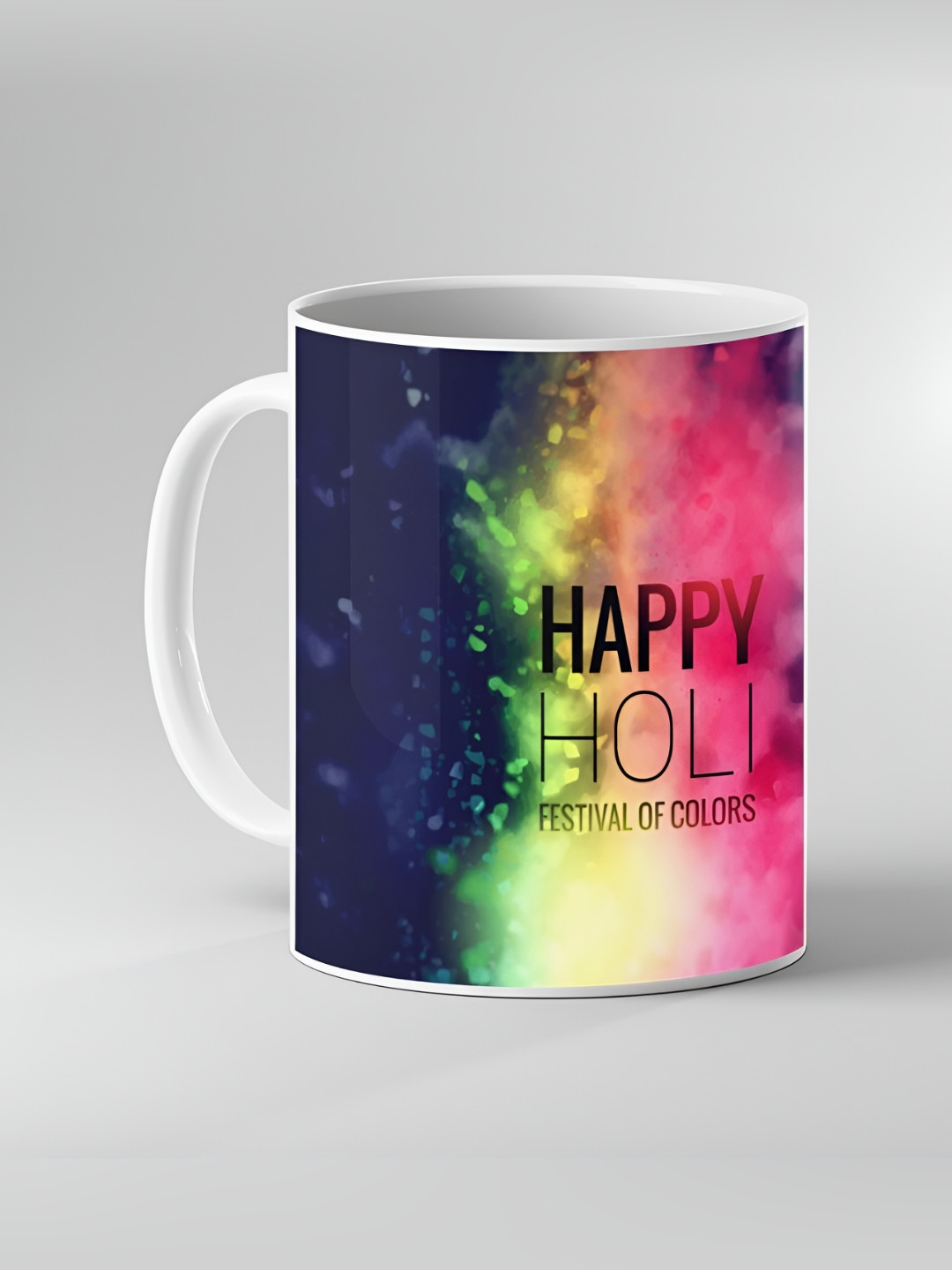 Keviv White and Pink Text or Slogans Printed Ceramic Glossy Mugs 325 ml