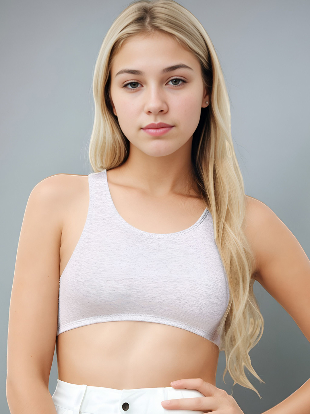 Louis Bayrad Self Design Full Coverage Non Padded Bra