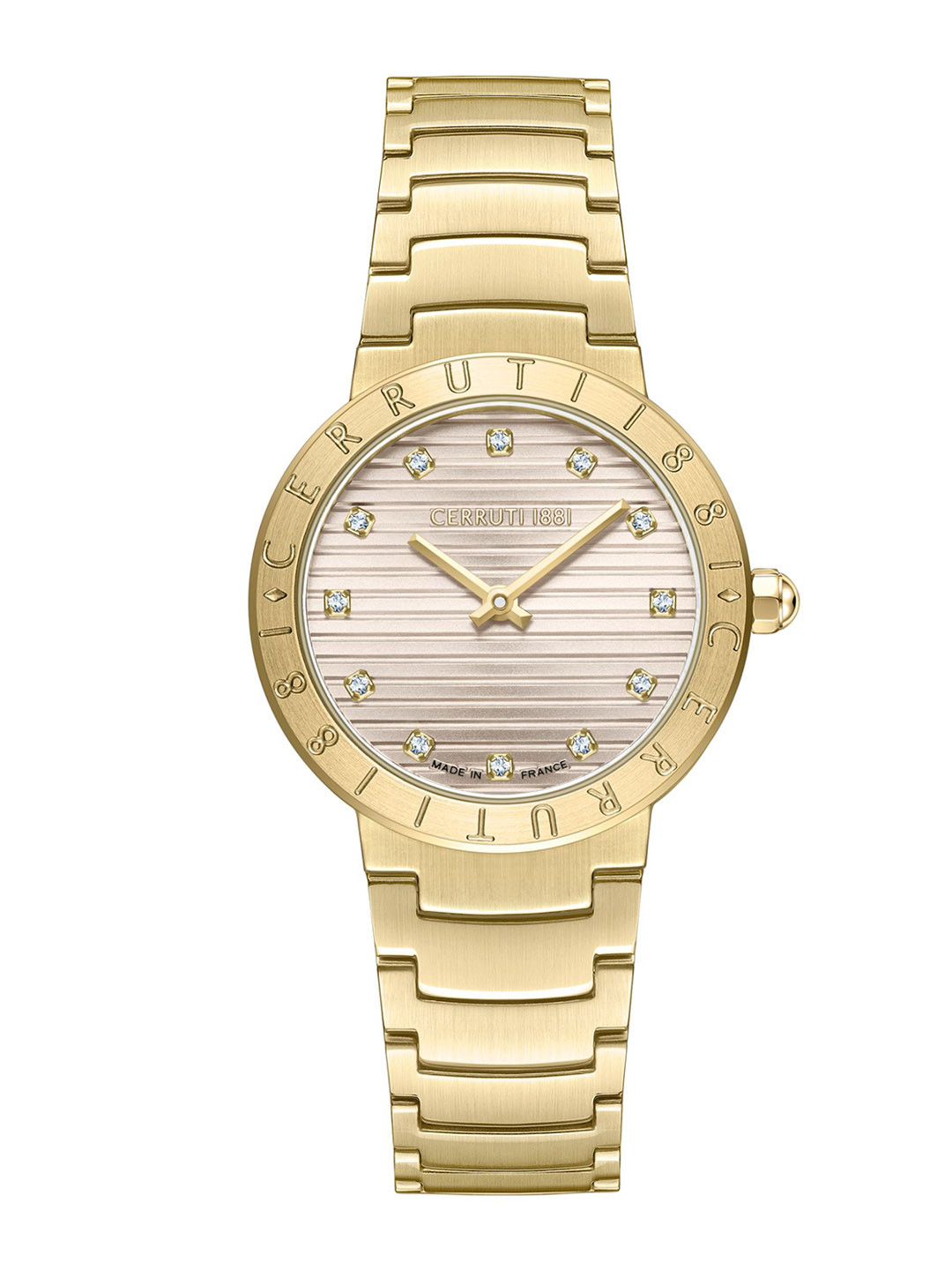 Cerruti 1881 Women Embellished Dial & Stainless Steel Analogue Watch CECIWLA0043202W