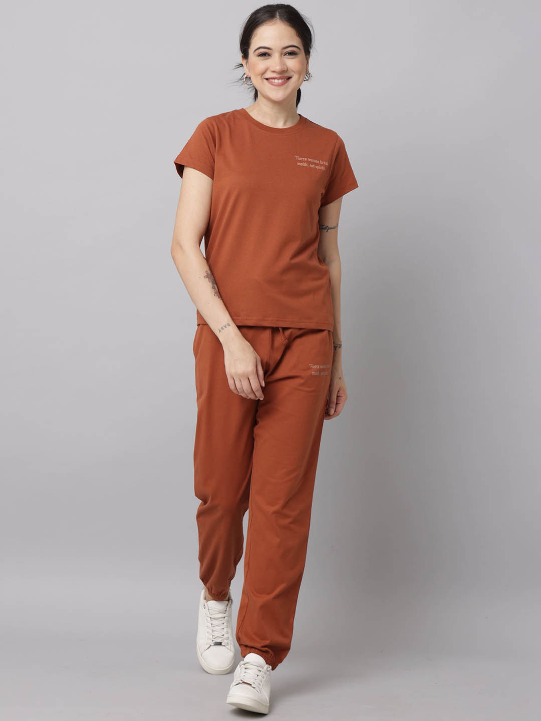Slumber Jill Pure Cotton Shirt With Joggers