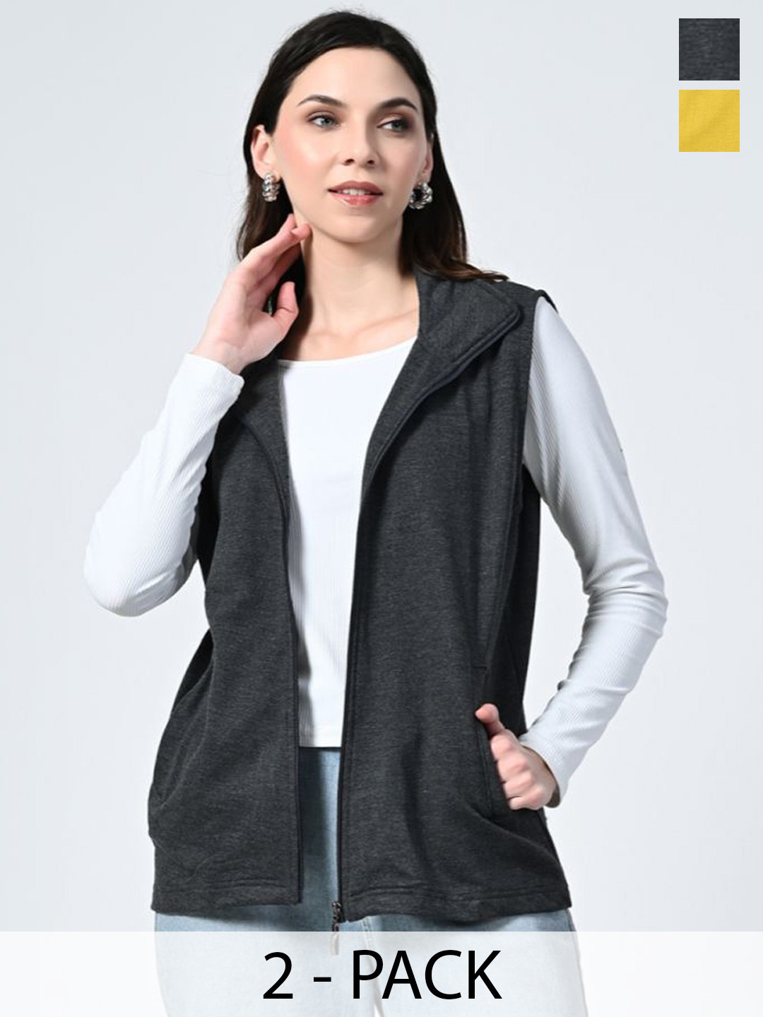 BAESD Women Pack of 2 Gilet Jackets