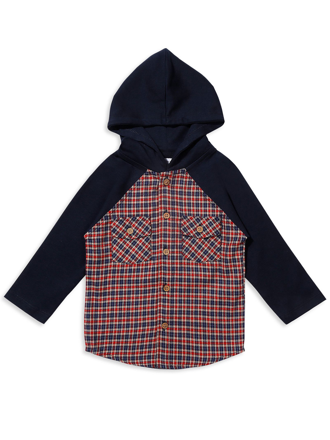 My Milestones Boys Hood Tartan Checked Cotton Casual Shirt