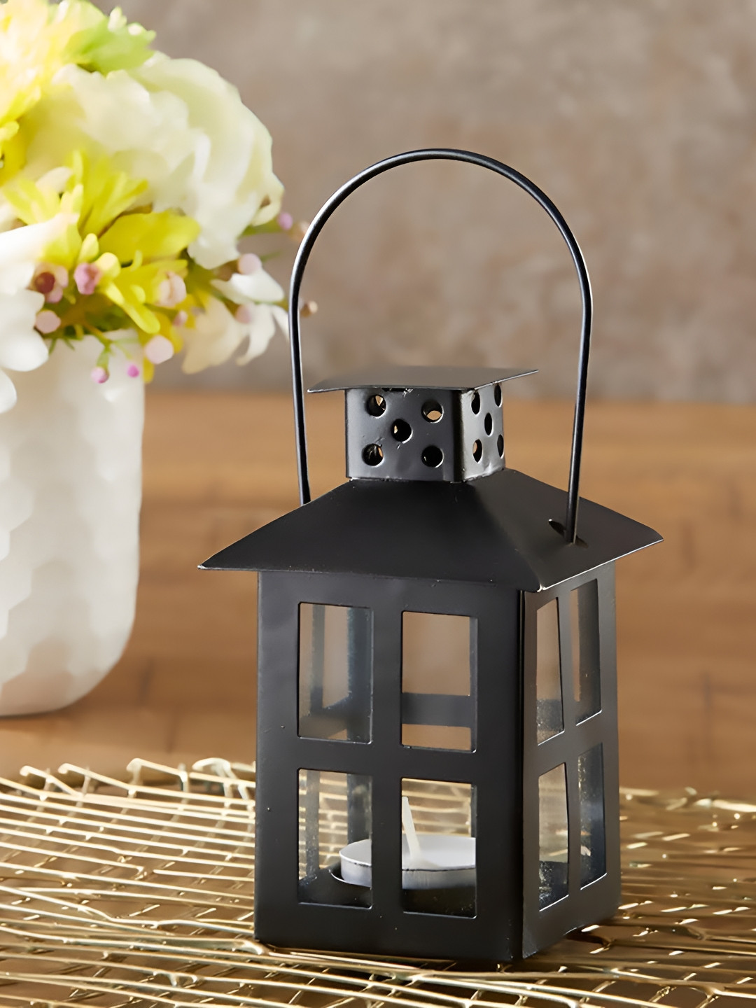 Extreme Karigari Black Hanging Lanterns Tealight Candle Holders