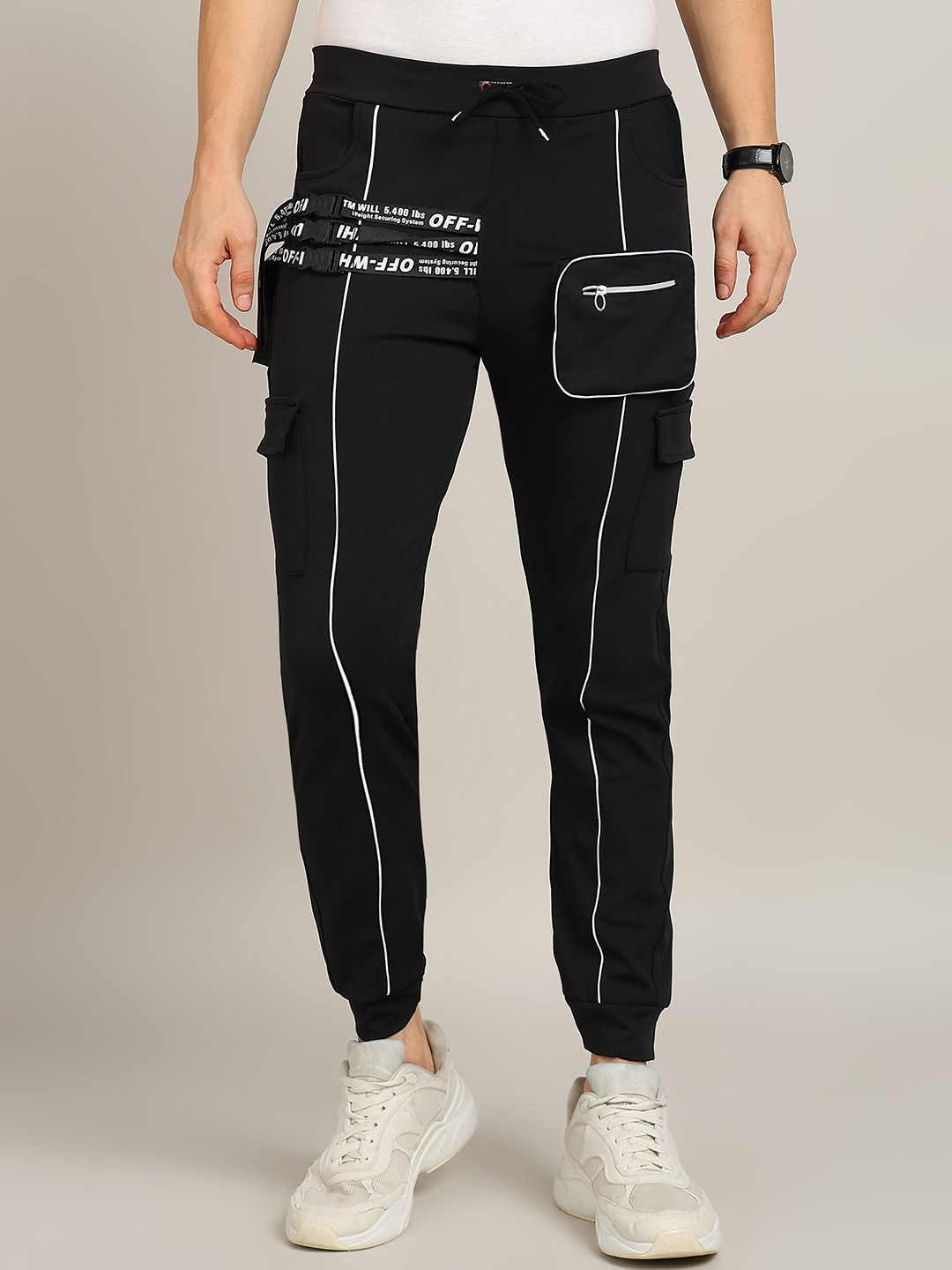 foreign heights Men Typography Mid Rise Joggers