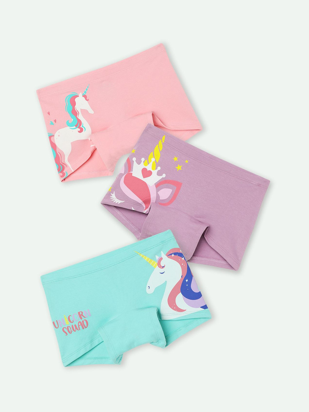 mackly Girls Pack Of 3 Printed Mid-Rise Boy ShortsMB-701