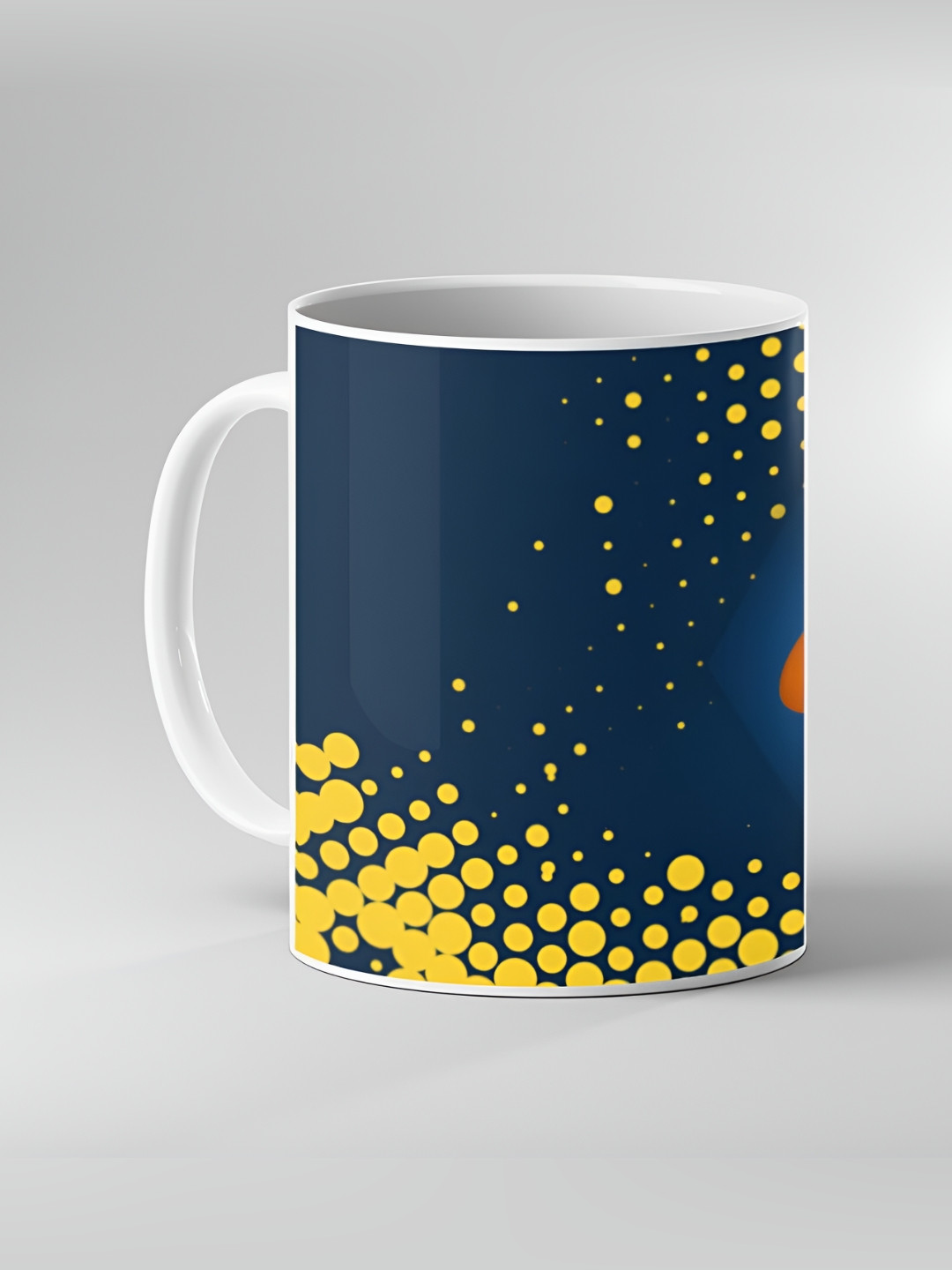 Keviv Teal Blue and Brown Text or Slogans Printed Ceramic Glossy Mugs 325 ml