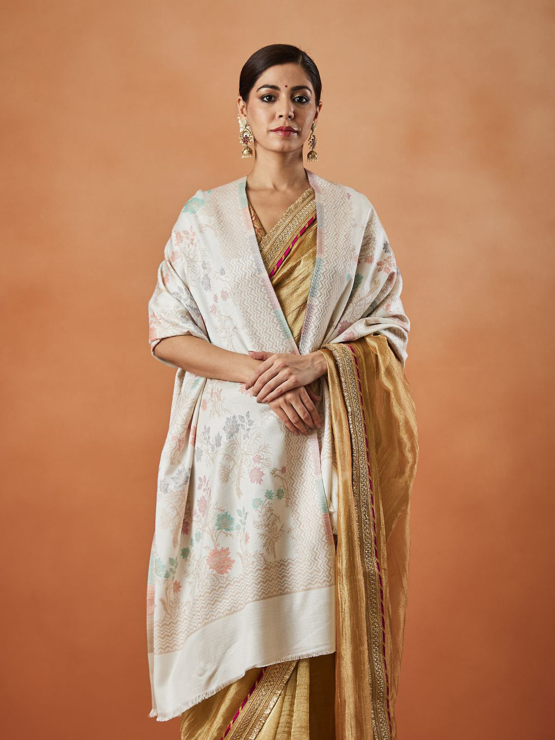 Pashmoda Women Ethnic Motifs Woven Design Stole