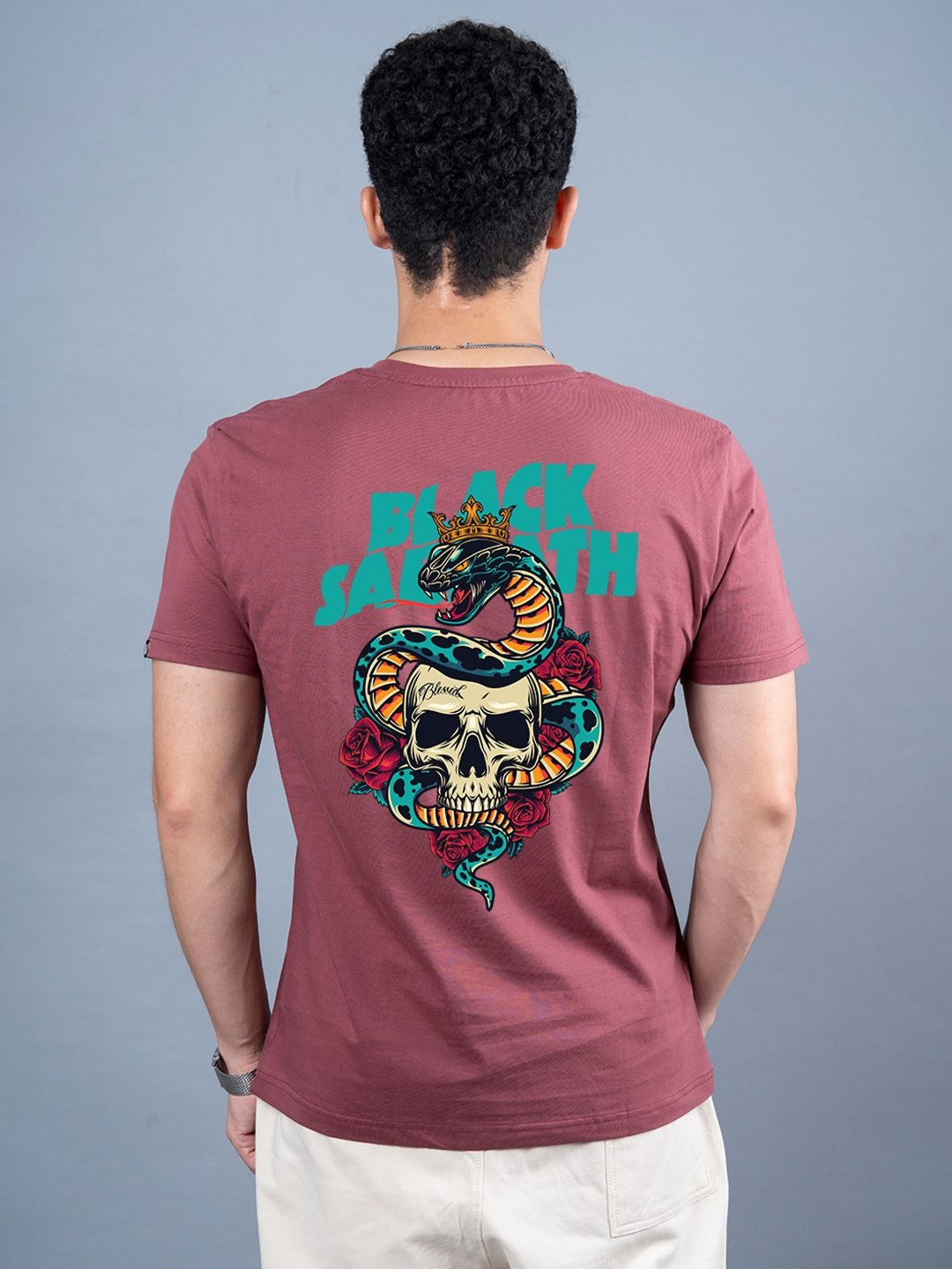 PRONK Men Graphic Printed Round Neck Cotton T-shirt