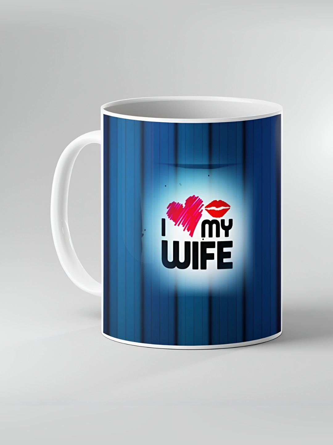 Keviv White & Teal Dishwasher and Microwave Safe Printed Ceramic Coffee Mug 325 ml