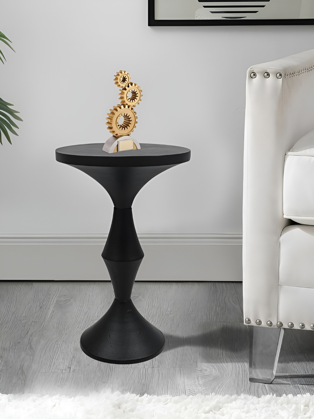 Metalsmith Black Round Side Table