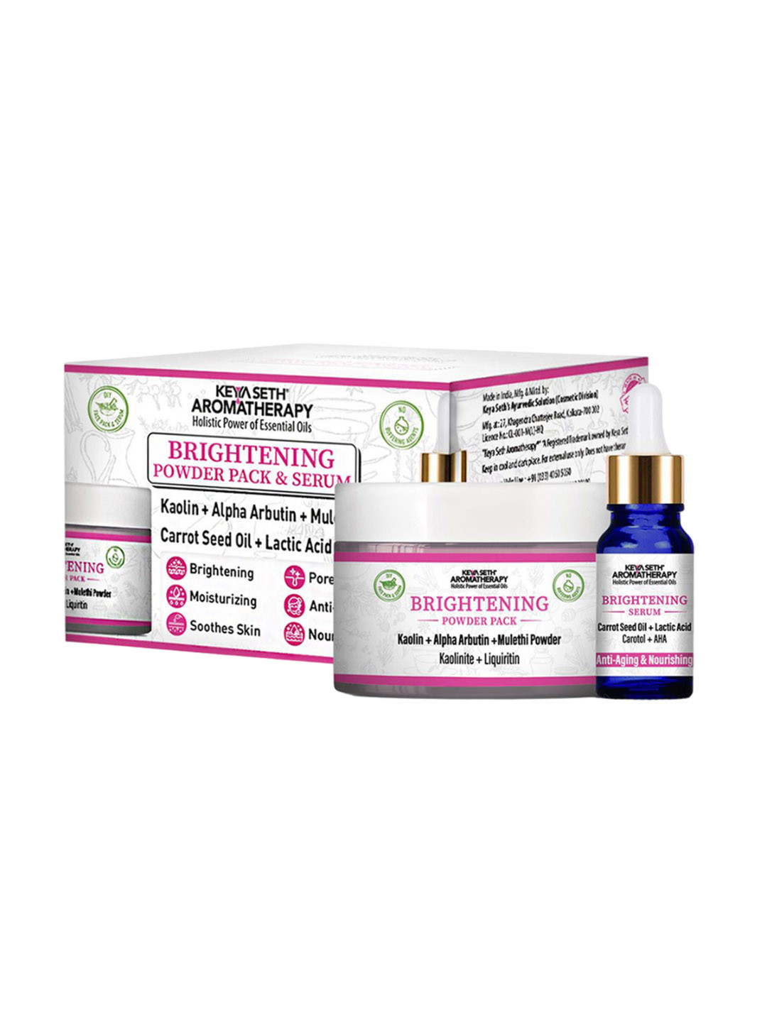 KEYA SETH AROMATHERAPY  Aromatherapy Brightening Powder Pack & Serum Gift Set
