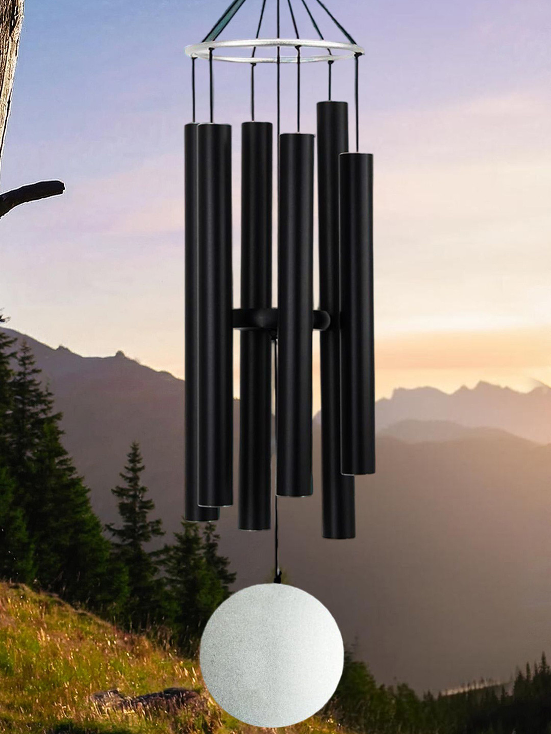 Nostrae by Ekhasa Black & White Aluminium Wind Chimes
