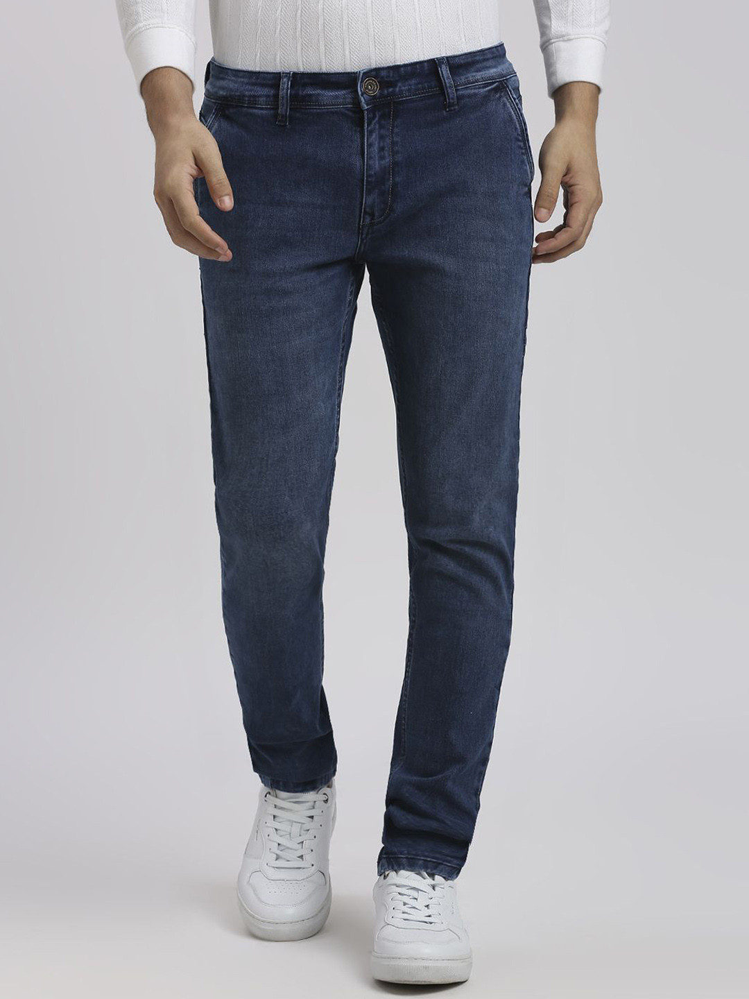 ROCKING SWAMY Men Smart Slim Fit Easy Wash Chinos Trousers