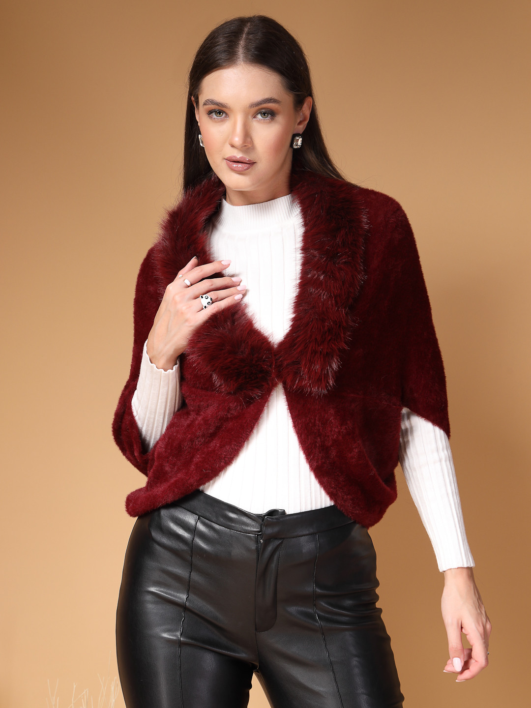 Mafadeny Women V-Neck Poncho