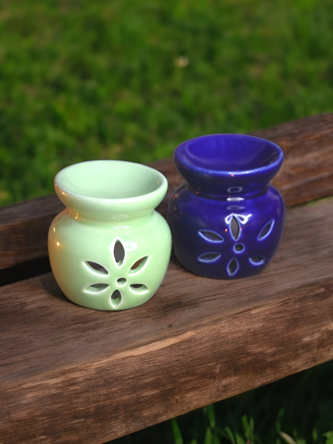 Brahmz Blue & Green 2 Pieces Aroma Oil Diffusers
