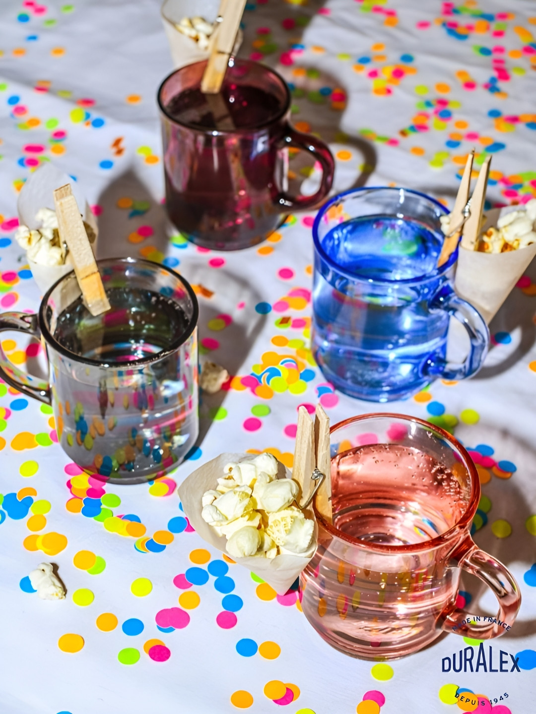 DURALEX Purple Glass Microwave Safe 6 Piece Mugs-260ml