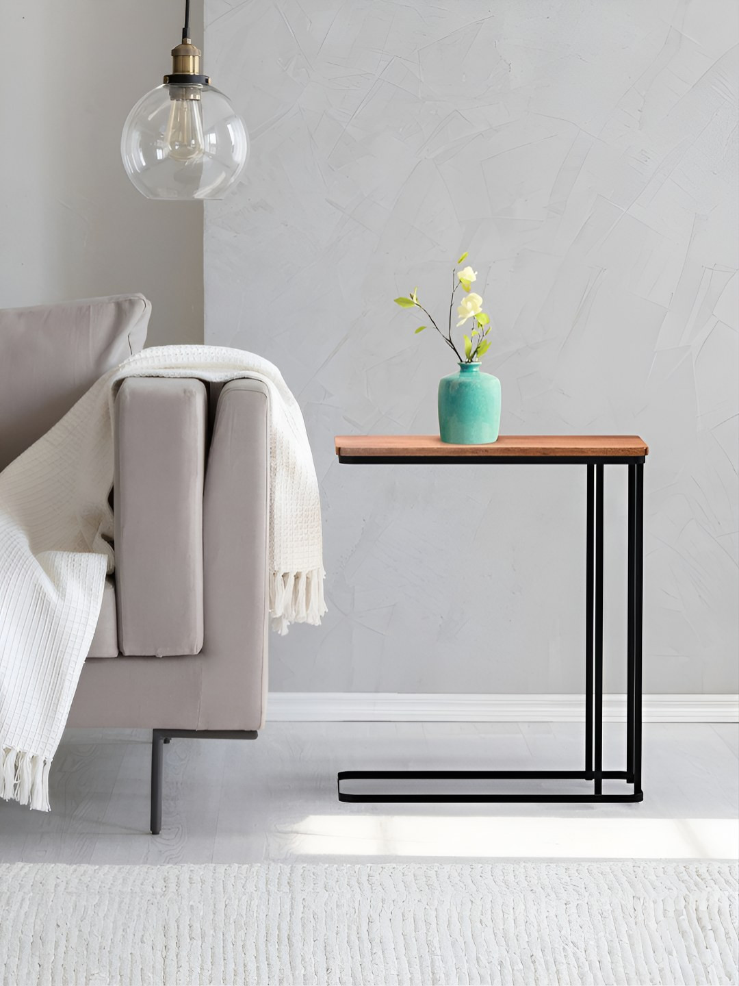 Metalsmith Brown Wooden Rectangle Bedside Table