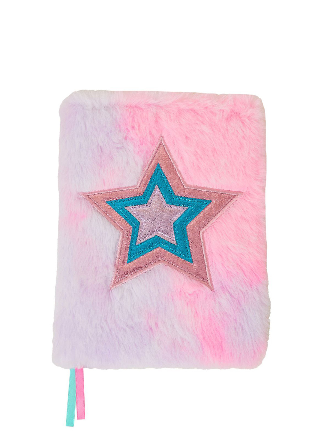 Accessorize Pink & Blue Fluffy Star A5 Notebook