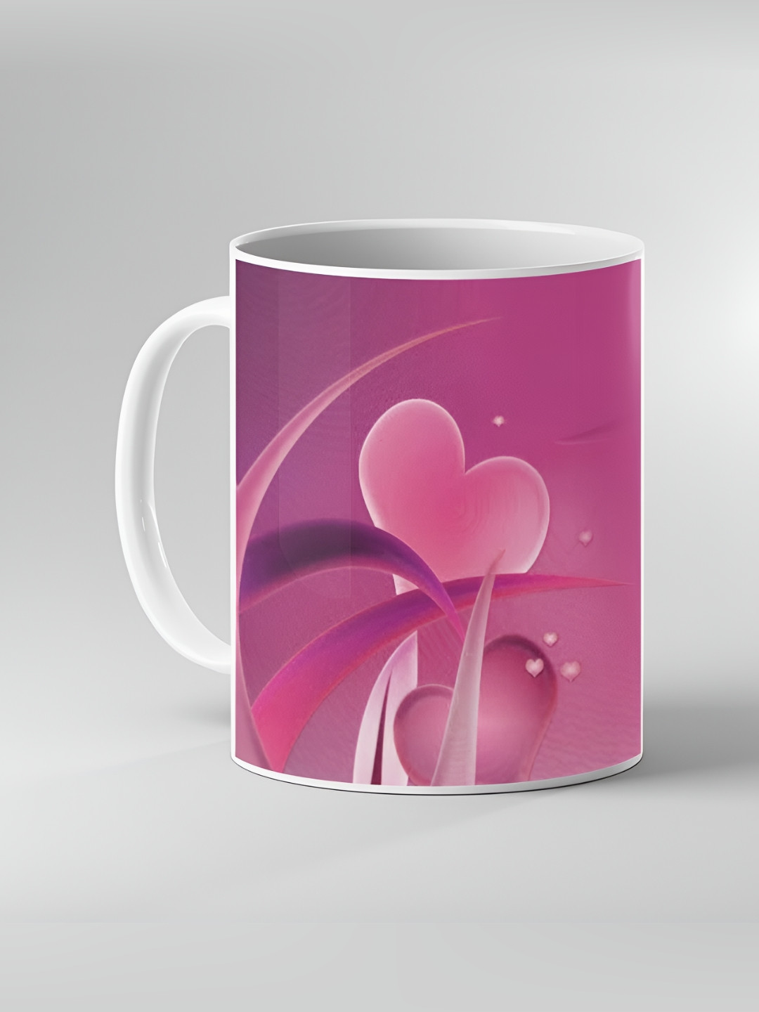 Keviv Purple and White Text or Slogans Printed Ceramic Glossy Mugs 325 ml