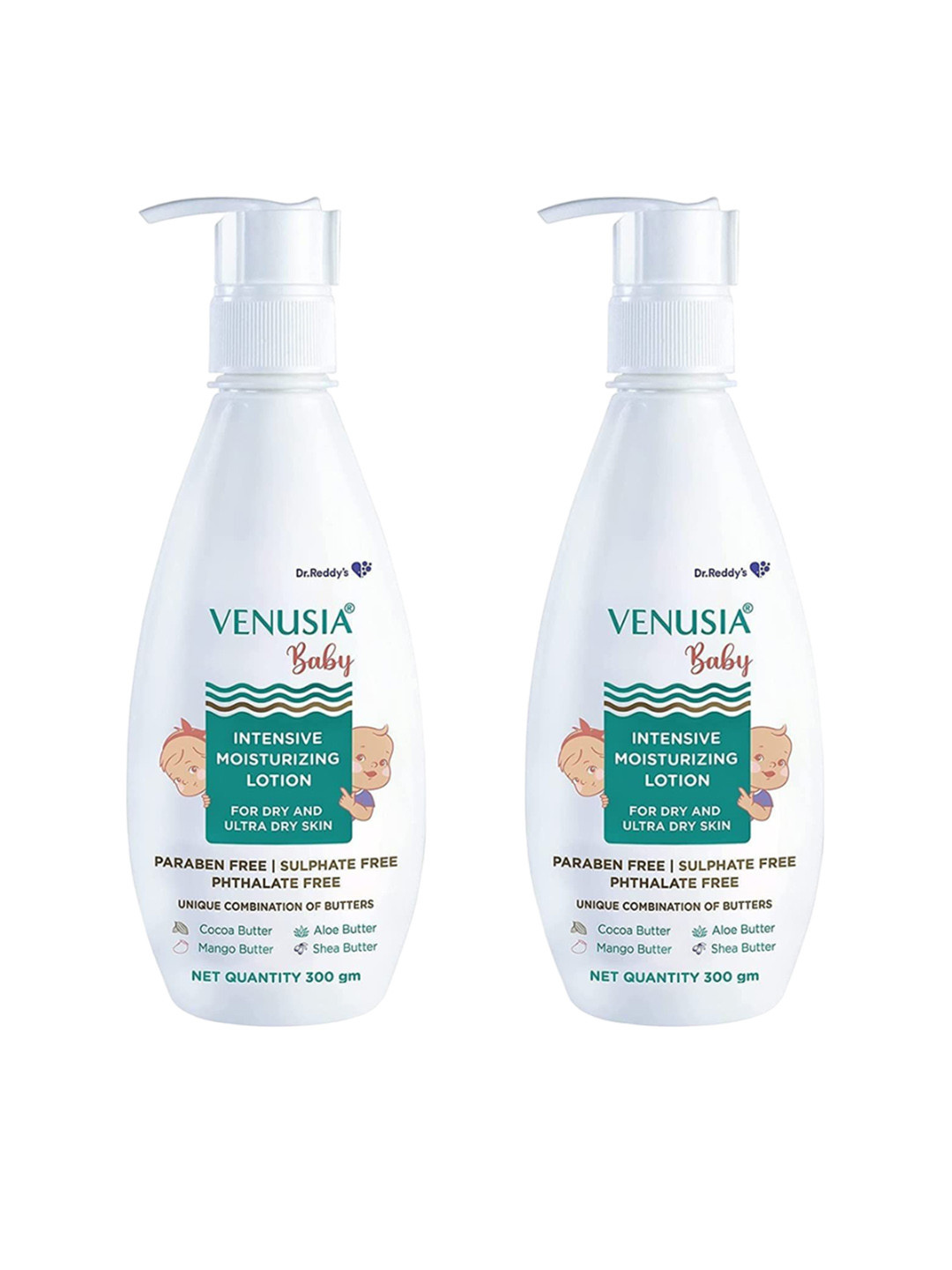 Venusia Set Of 2 Baby Intensive Moisturizing Lotion- 300 ml Each