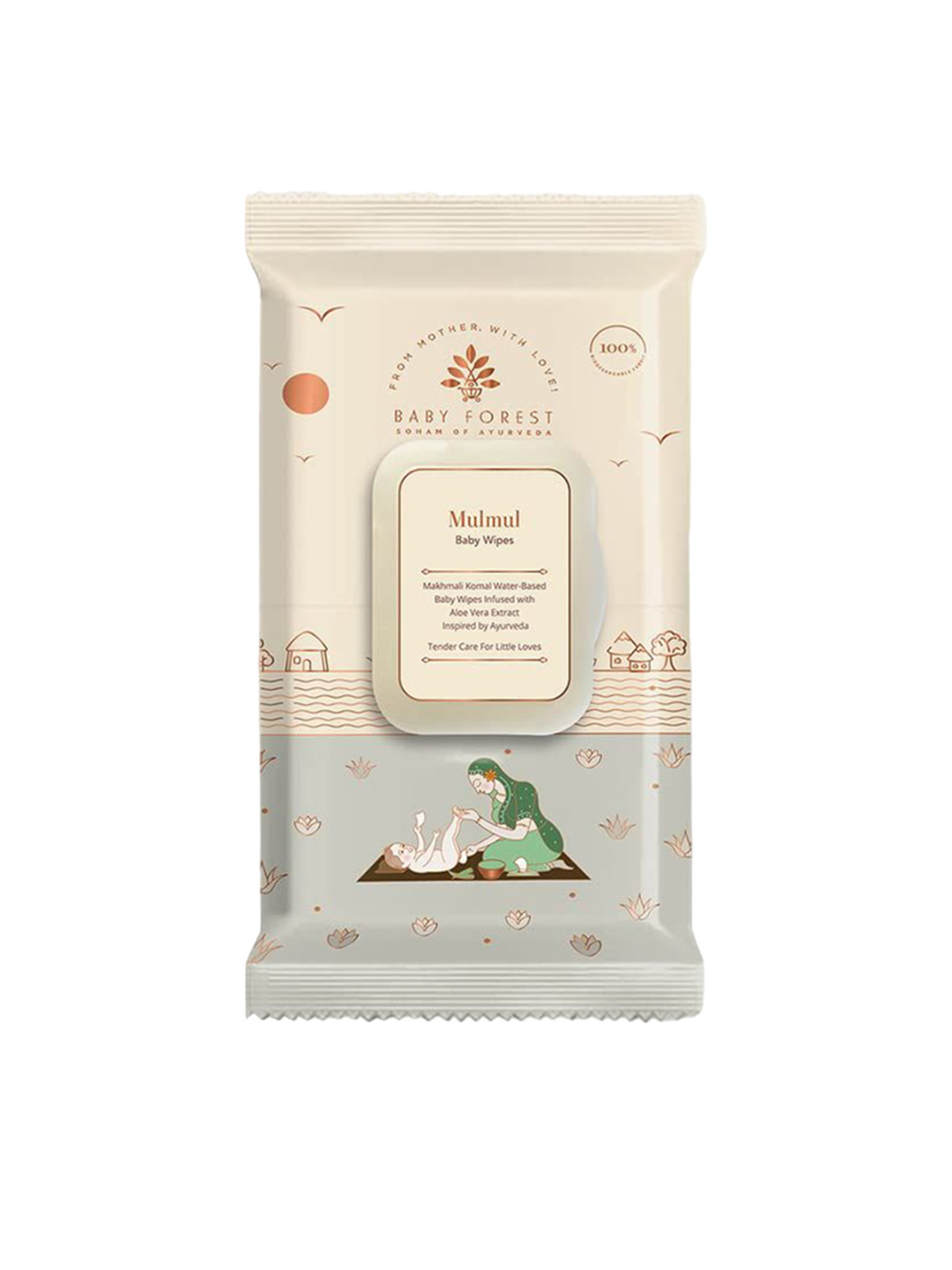 Baby Forest Mulmul Ultra Soft Baby Wet Wipes - 72 Wipes