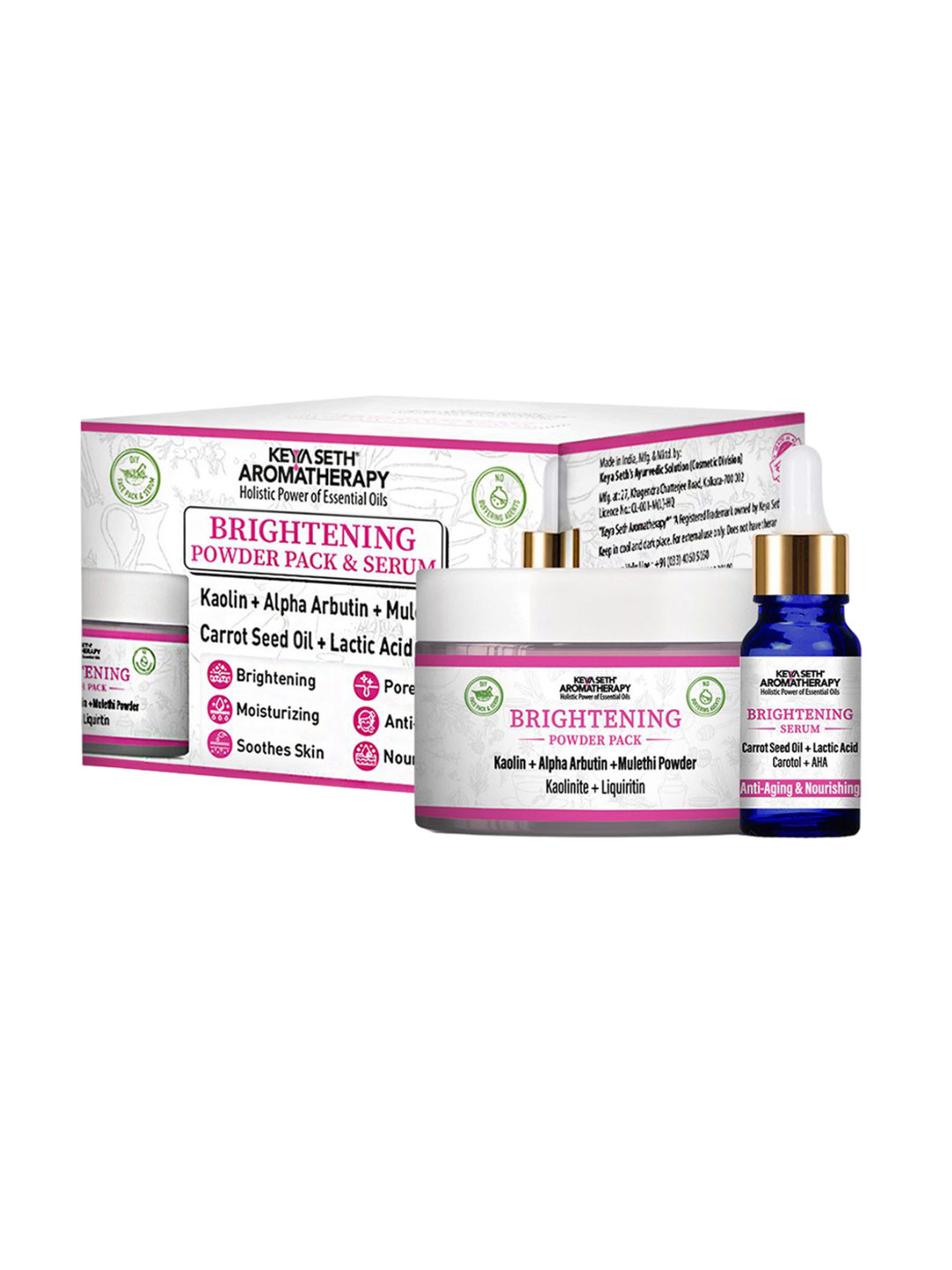 KEYA SETH AROMATHERAPY  Aromatherapy Brightening Powder Pack & Serum Gift Set