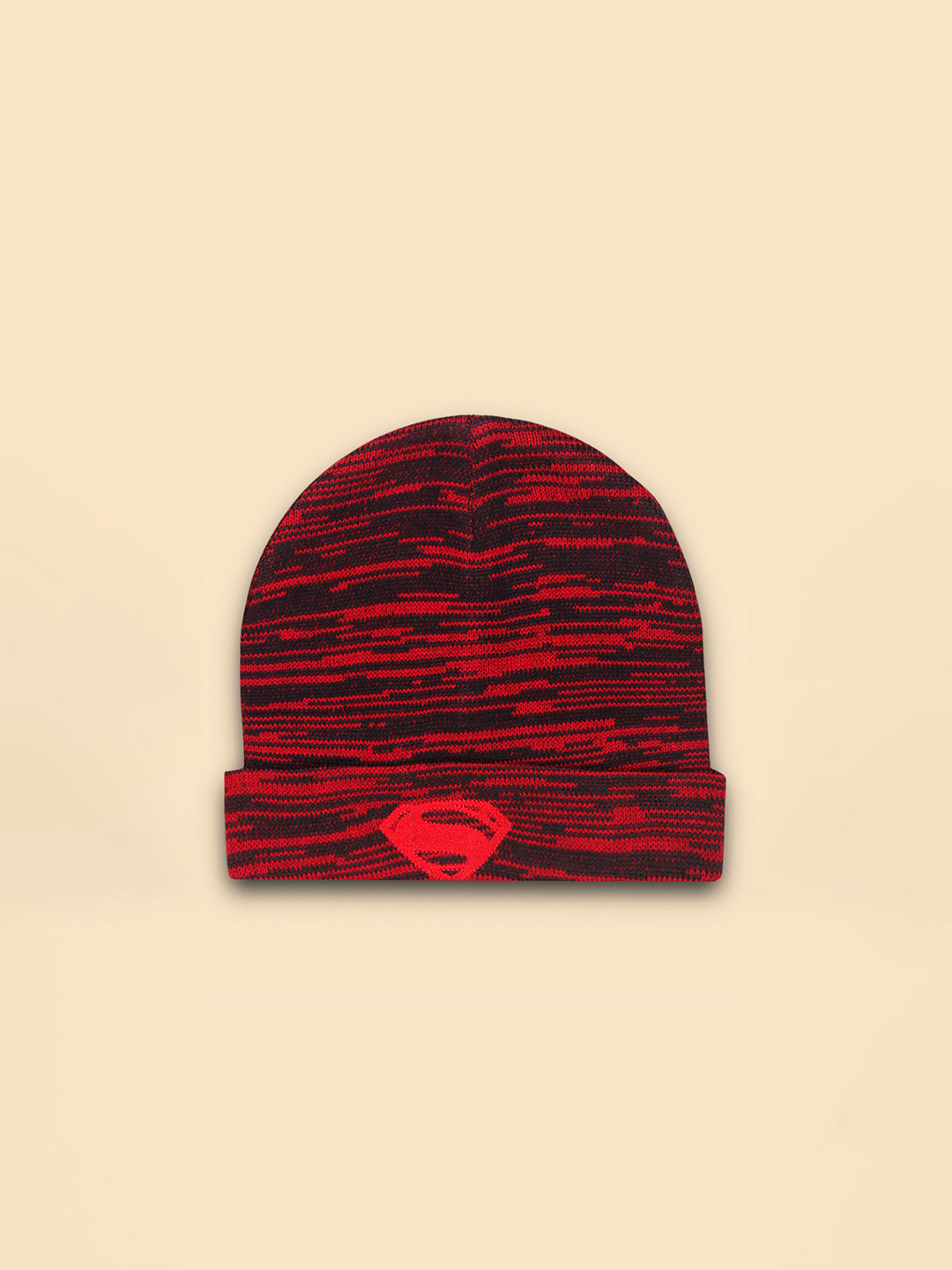 Free Authority Men Superman Printed Acrylic Beanies Cap