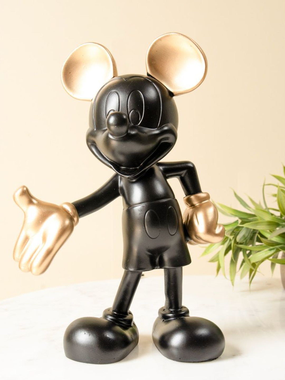 ArteCasa Mickey's Delight Black Polyresin Matte Kid Room Small Showpiece - 10.2 Inches
