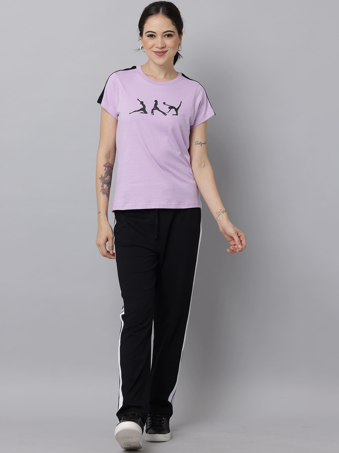 Slumber Jill Printed Pure Cotton Short Sleeve T-Shirt & Trouser