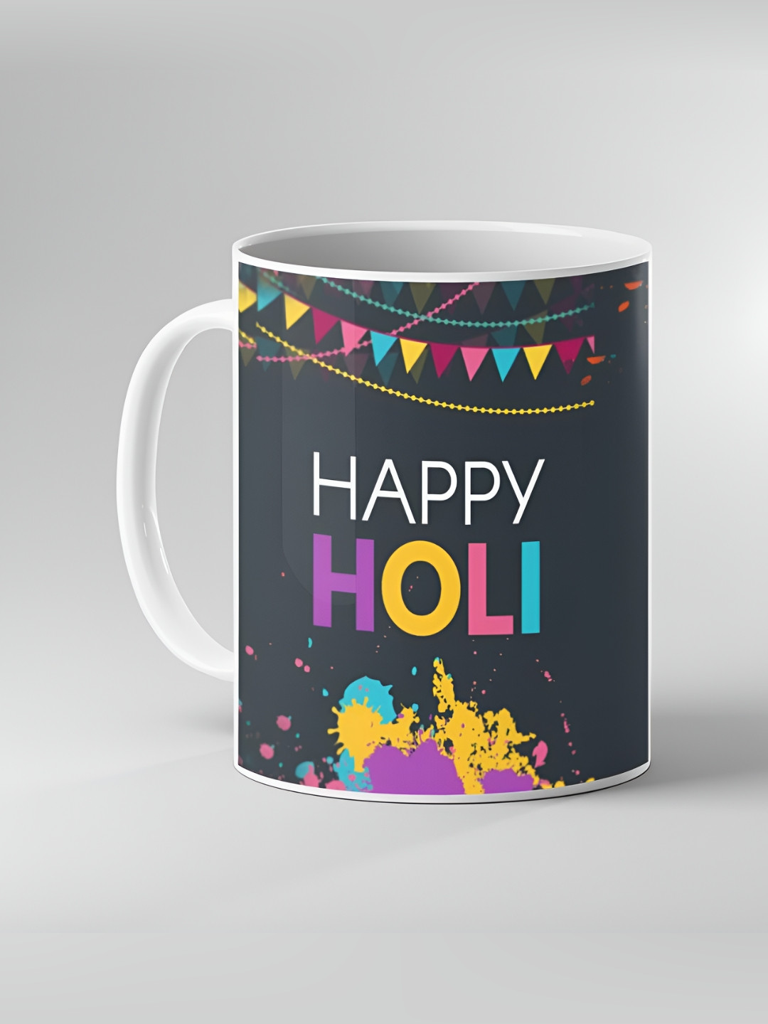 Keviv Multicoloured Text or Slogans Printed Ceramic Glossy Mugs 325 ml