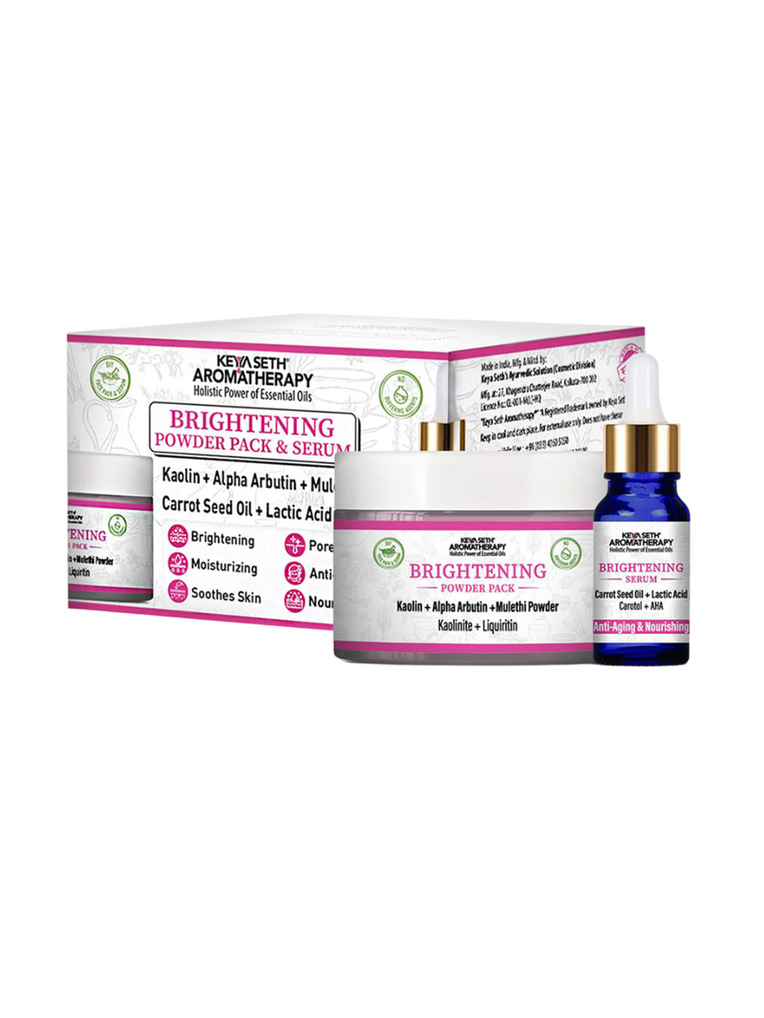 KEYA SETH AROMATHERAPY  Aromatherapy Brightening Powder Pack & Serum Gift Set