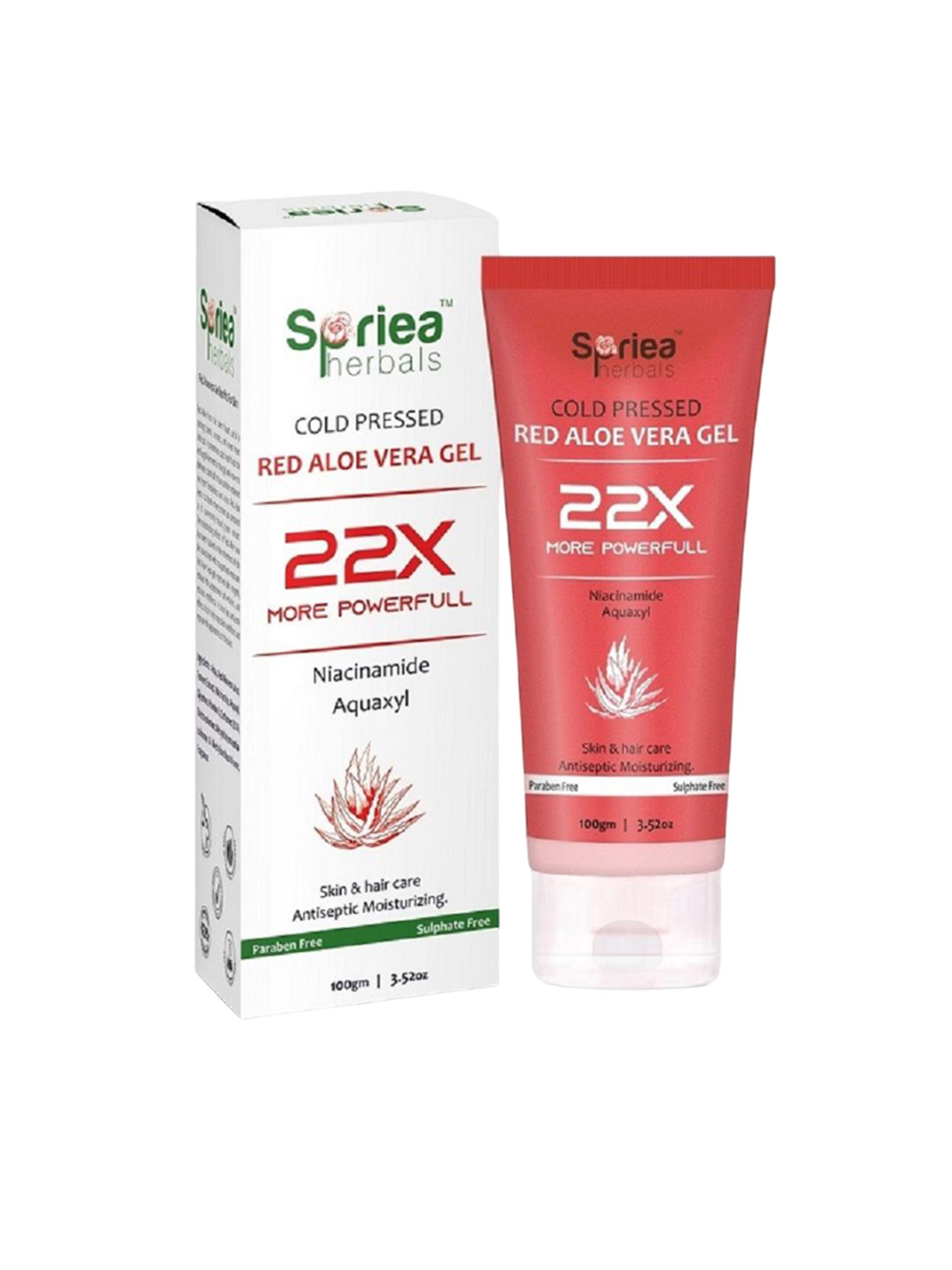 Spriea Herbals Cold Pressed Red Aloe Vera Gel- 100 g