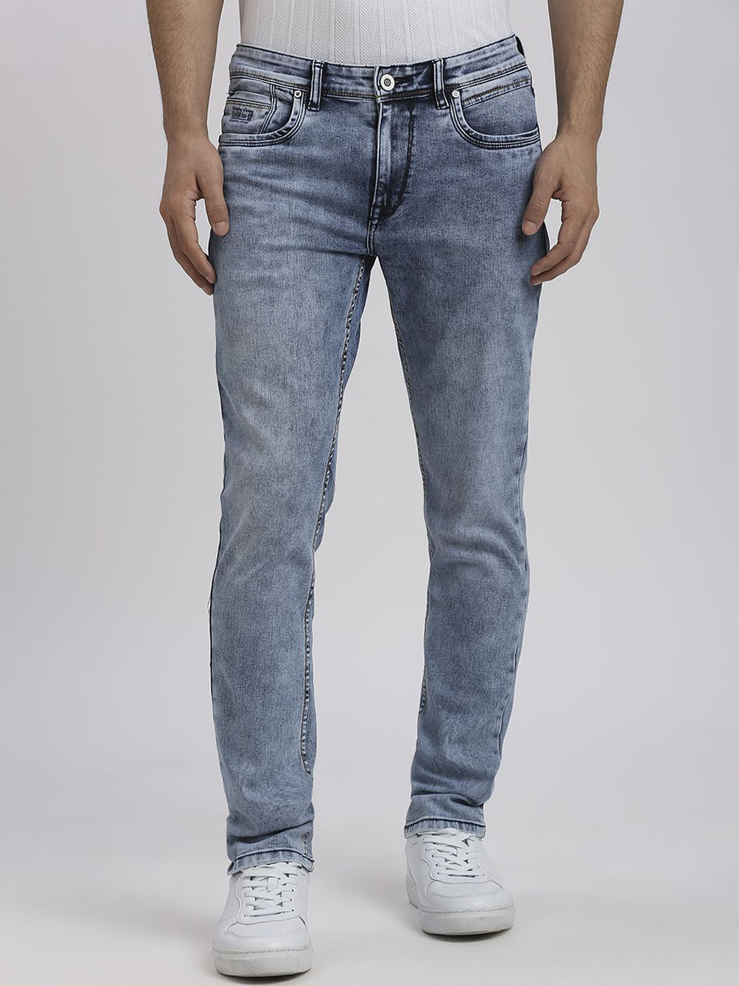 ROCKING SWAMY Men Solid Slim Fit Chinos Trousers