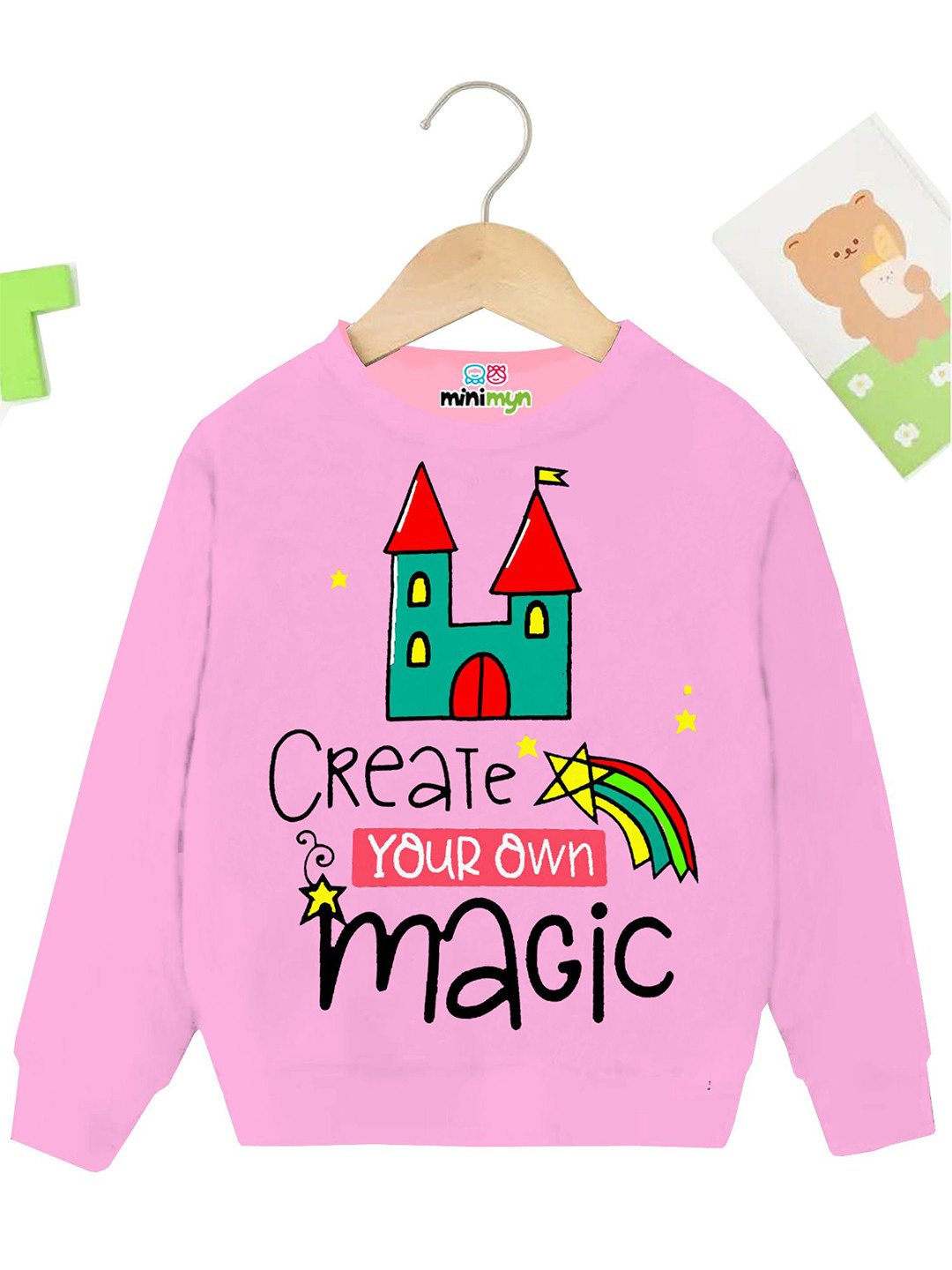 MINI MYN Girls Graphic Printed Pullover