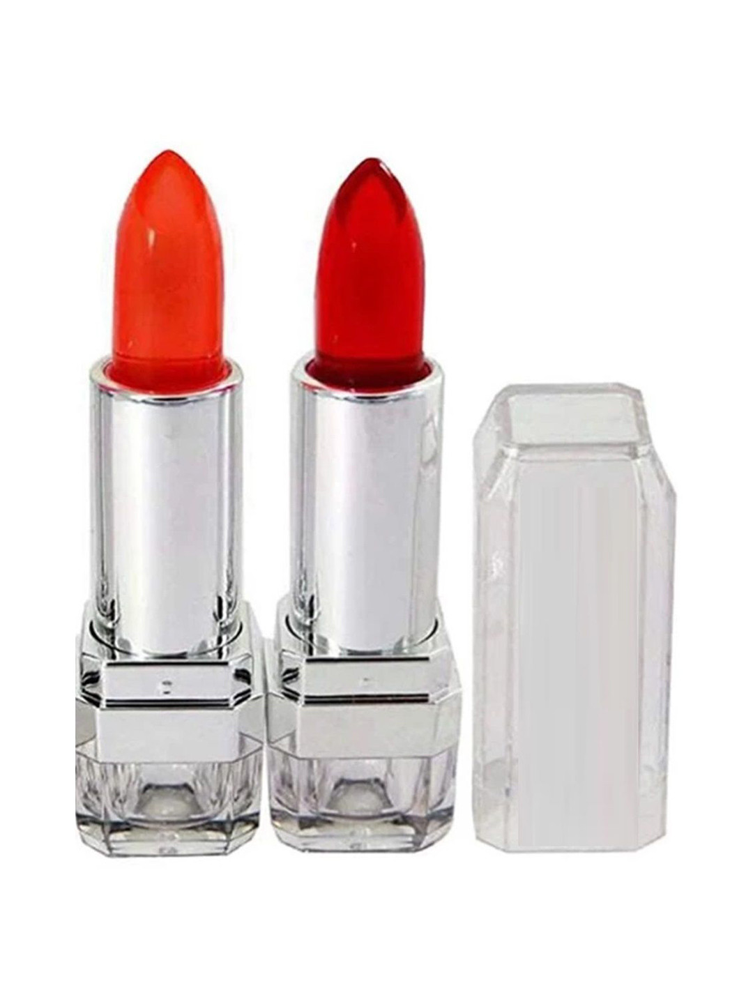 Facejewel Set Of 2 Colour Change Gel Lipstick - 3.5g Each - Orange - Red