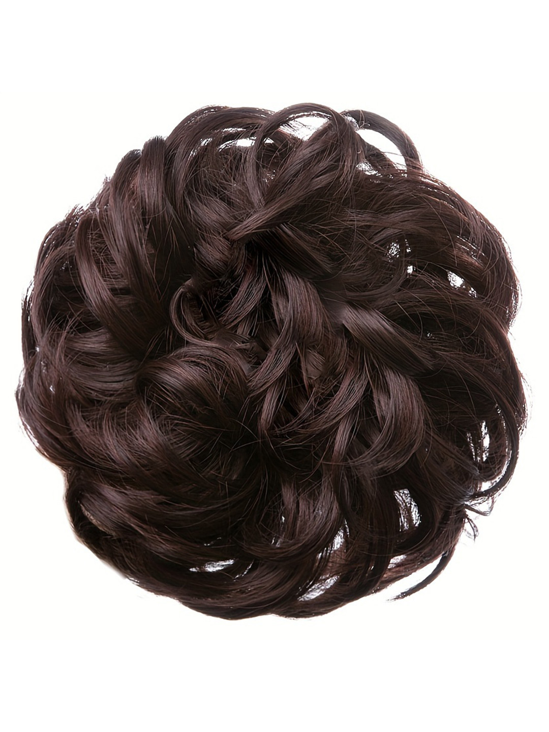 CHRONEX Wavy Curly Messy Bun-Brown