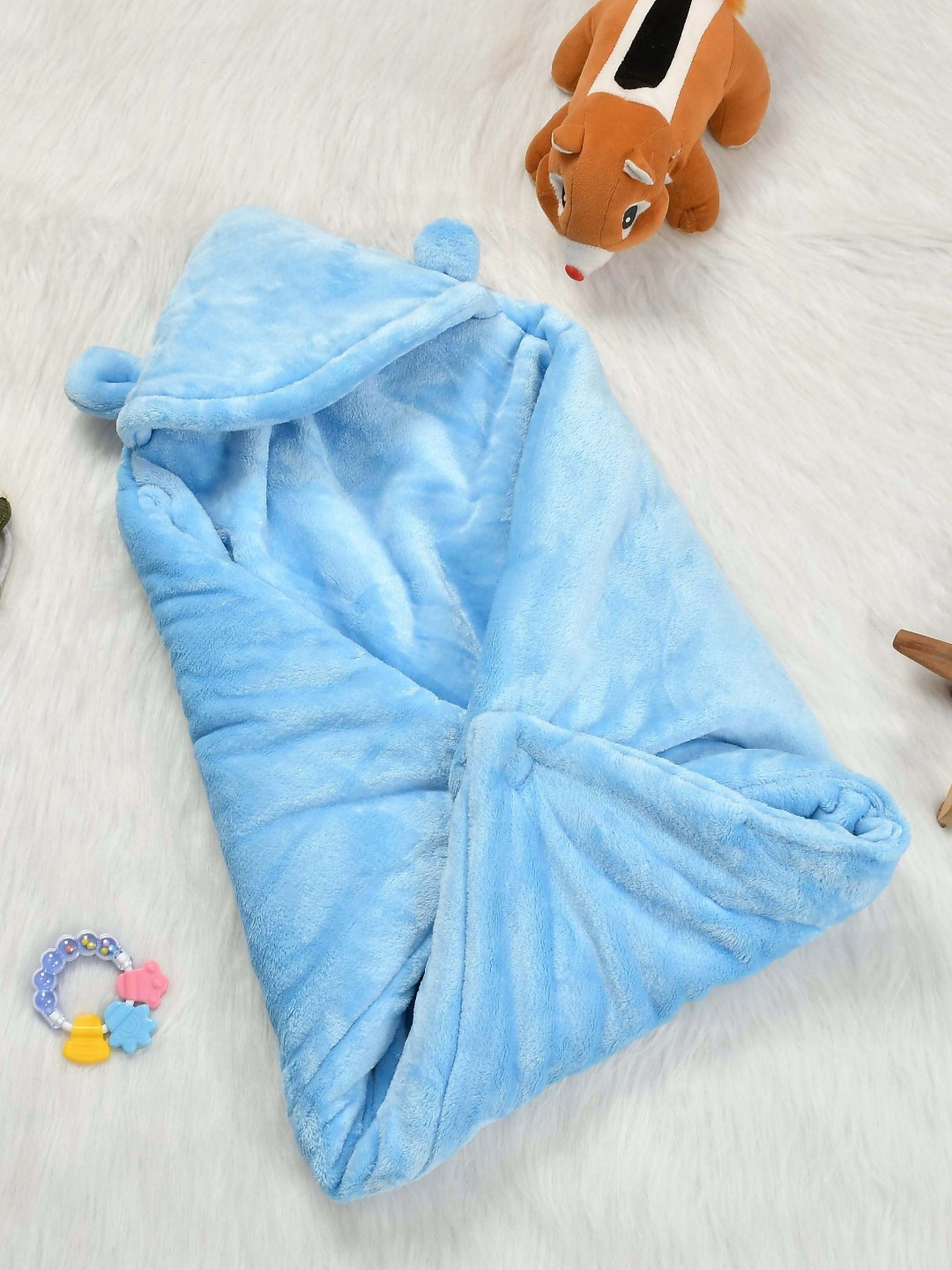 Florida Blue Swaddler Wrapper Flannel Soft & Comfortable Single Bed Blanket