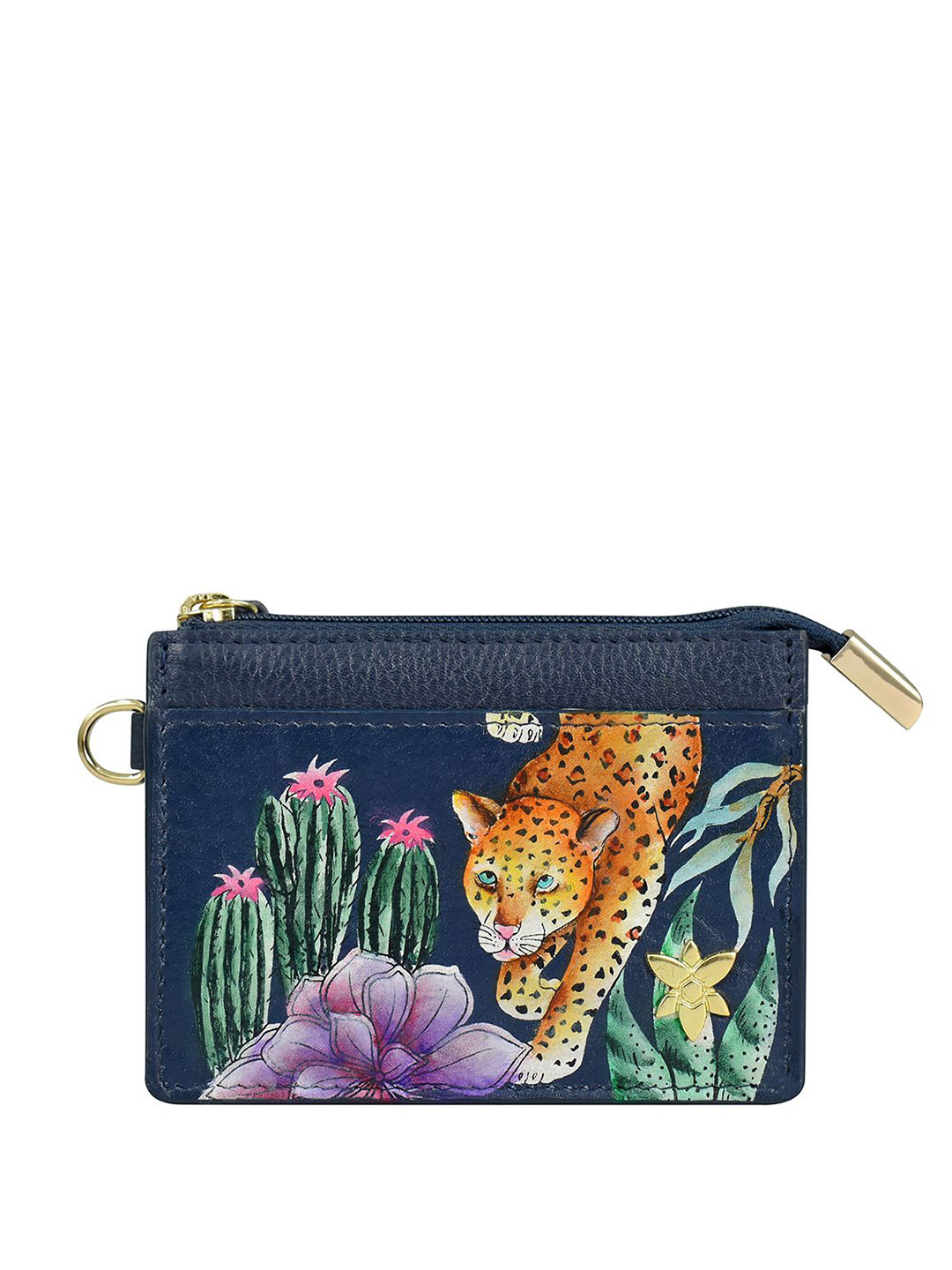 Anuschka Women Conversational Printed Leather Money Clip