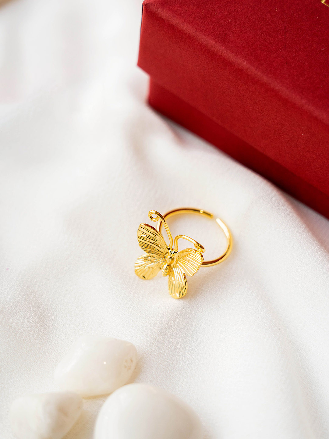 ROYAL PITARAH Gold-Plated Adjustable Finger Ring