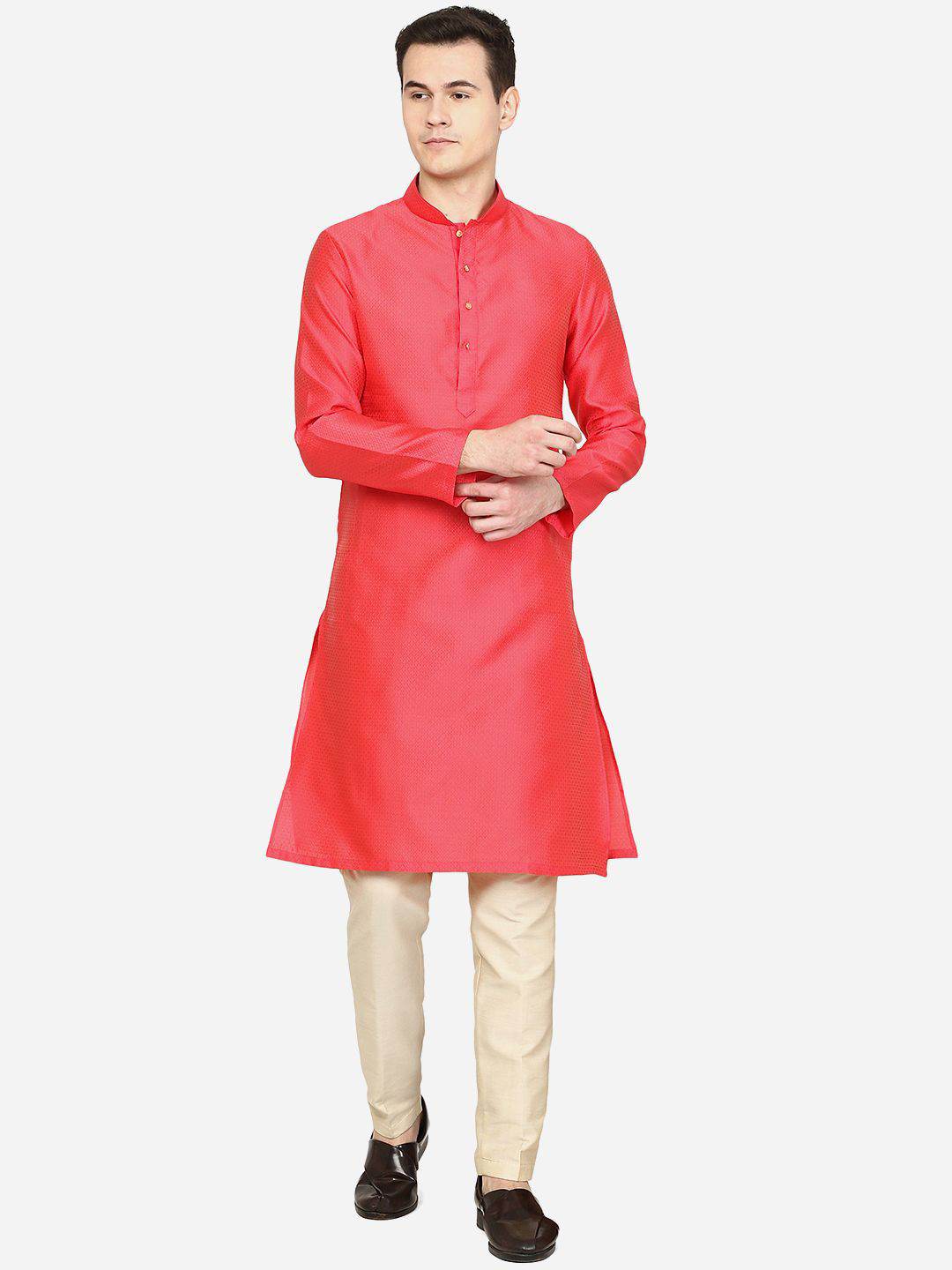 THE KURTA COMPANY Men Thread Work Kurta