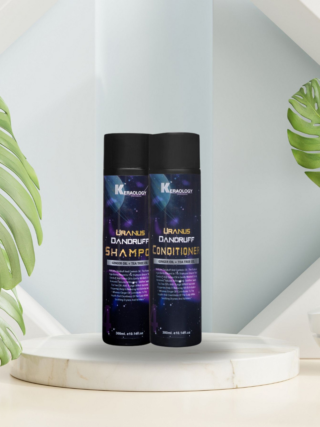 Keraology Uranus Dandruff Shampoo & Uranus Dandruff Conditioner Combo- 300 ml Each