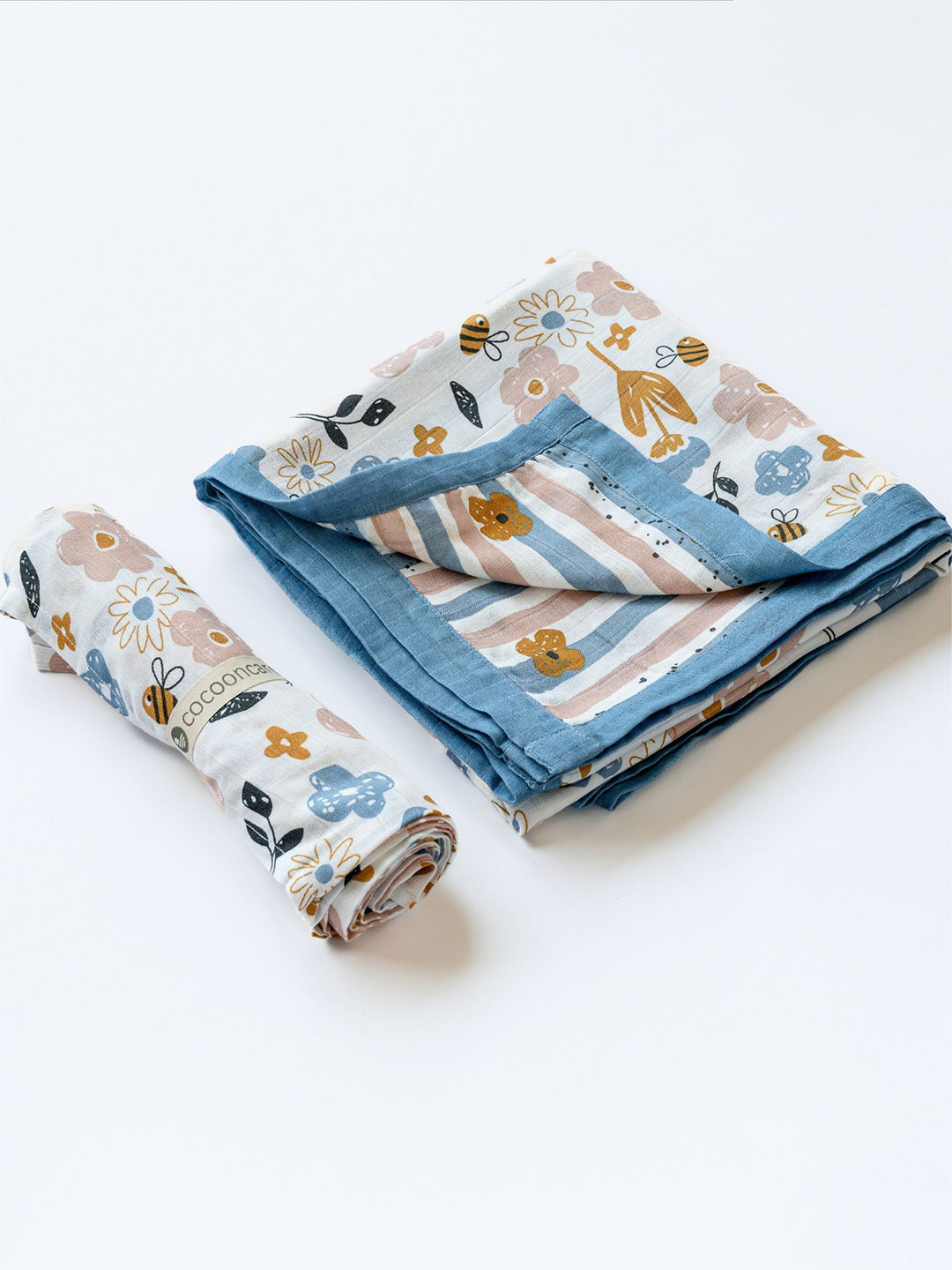 cocoon care Kids Bamboo Cream-Coloured 2 Pieces AC Room 150 GSM Single Bed Blanket