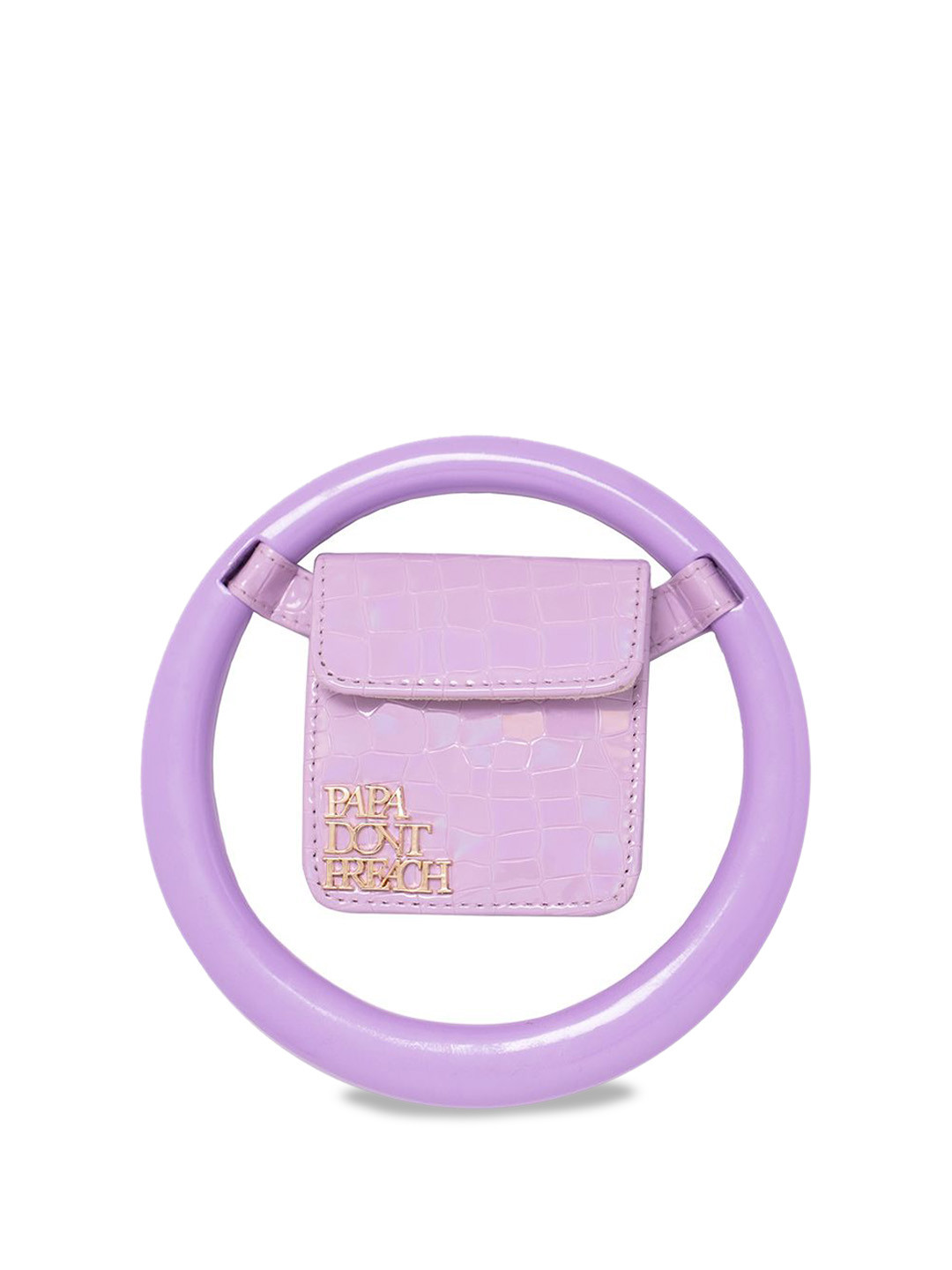Papa Don't Preach Colourblocked Leather Bowling Handheld Bag