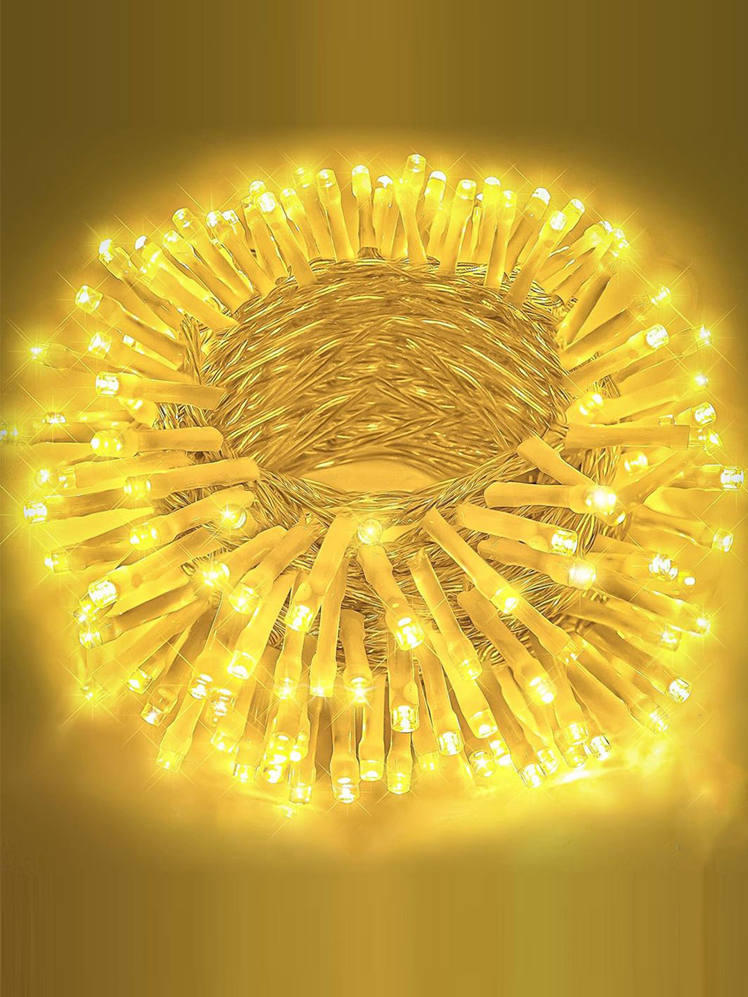 Kuber Industries  Yellow Rice Shape LED String Lights