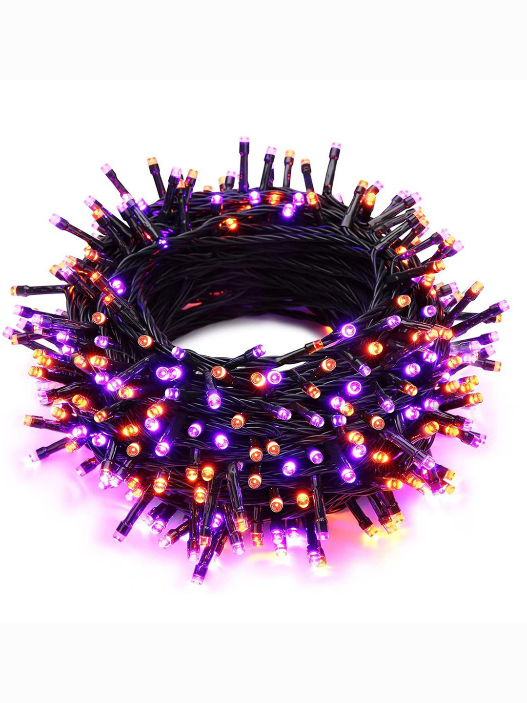 Kuber Industries  White & Black Rice Shaped LED String Lights