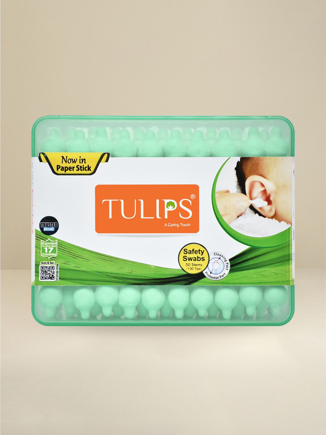 TULIPS Set Of 3 Premium Cotton Ear Buds - 50 Sticks Each