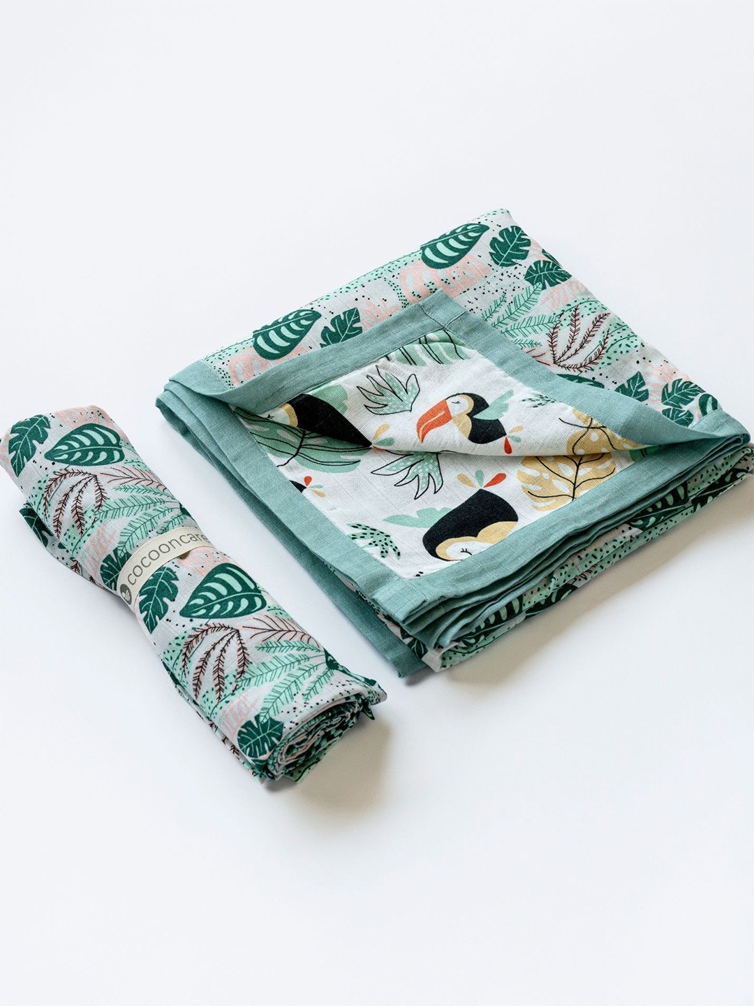 cocoon care Bamboo Beige 2 Pieces AC Room 150 GSM Cotton Single Bed Blanket