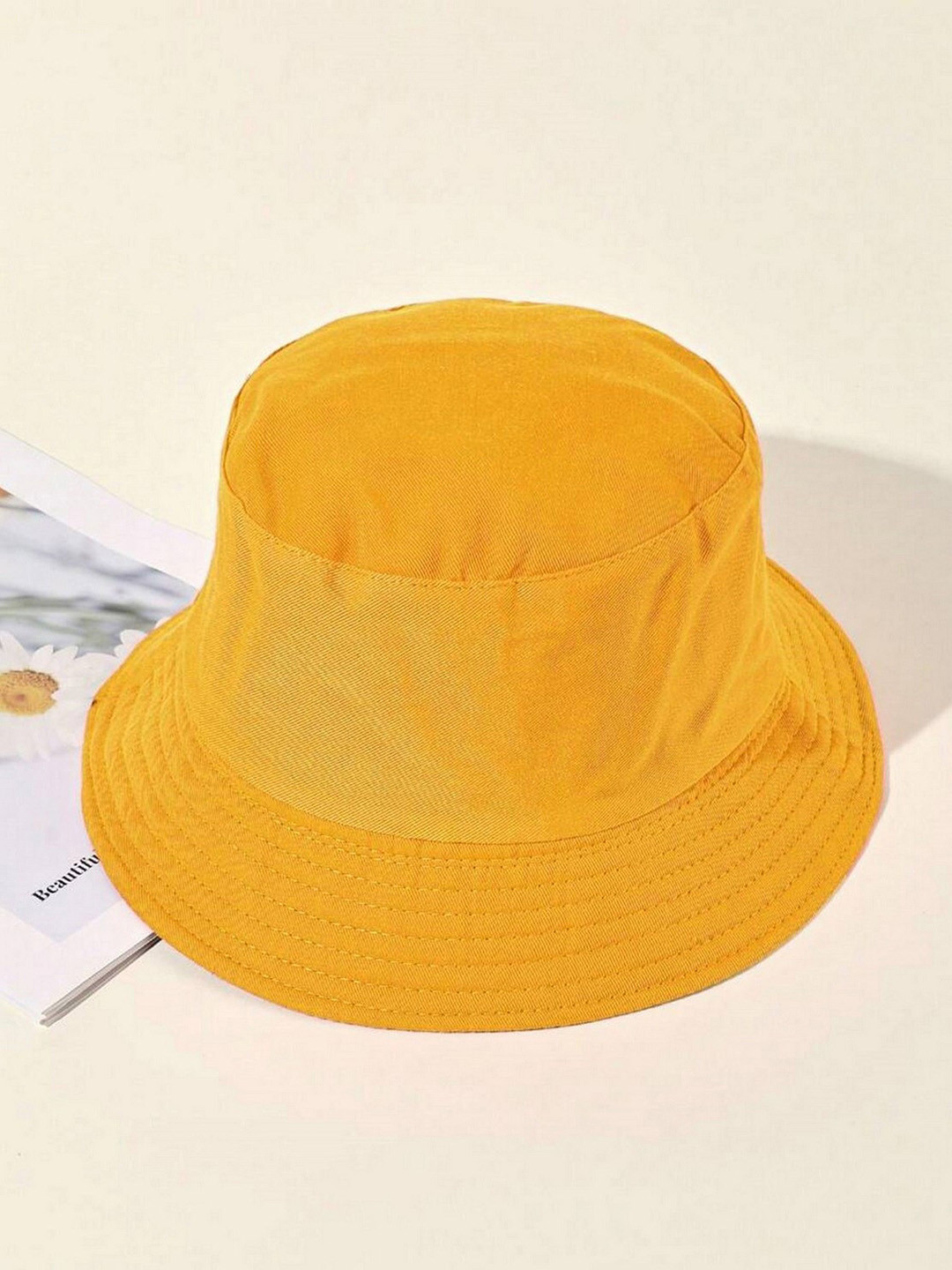 Infispace Women Mustard Solid Sun Hat