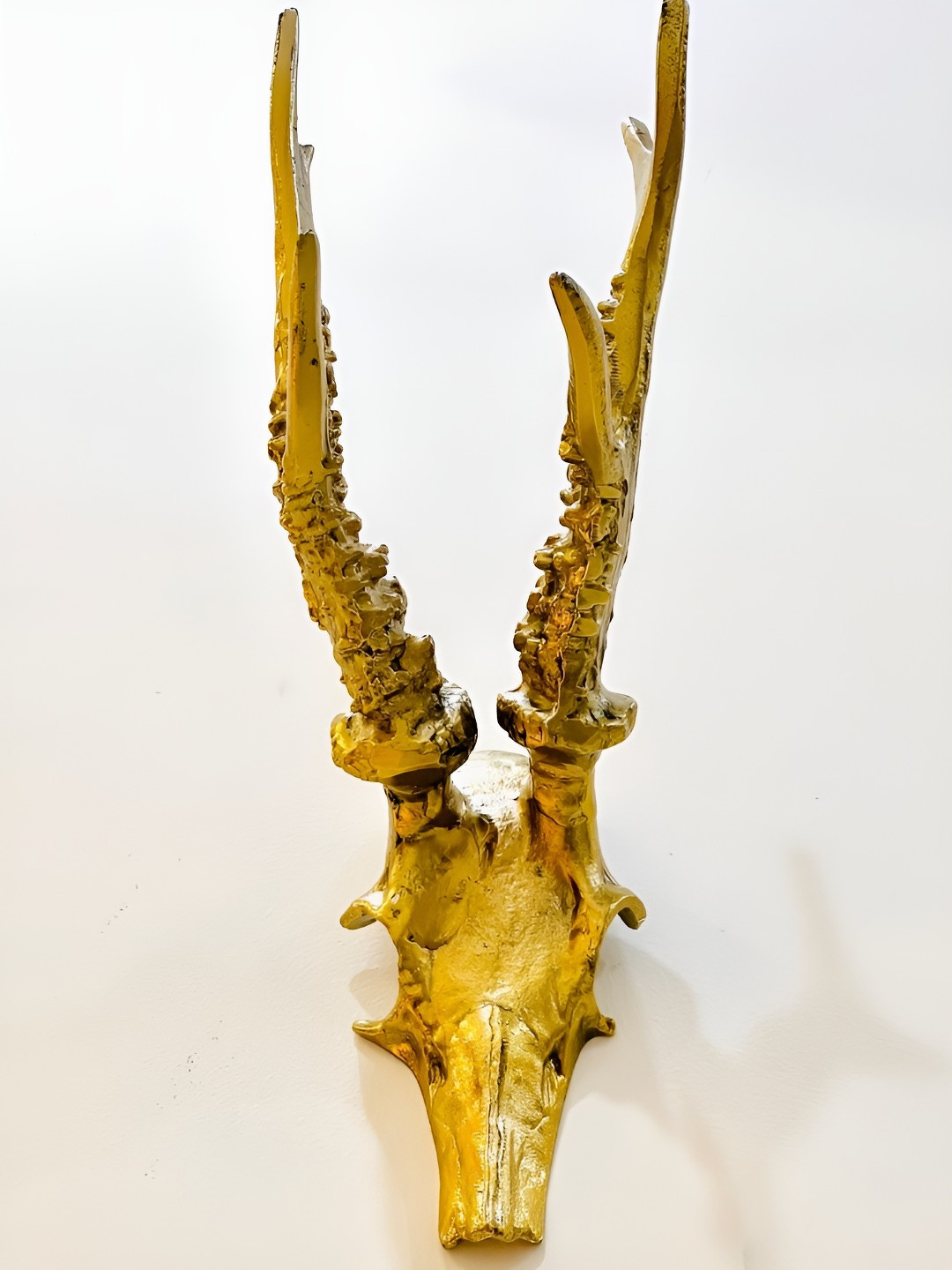 Timaya's Decor Dreamy Deer Head Metal Glossy Hanging Hall Wall Masks-4.8In